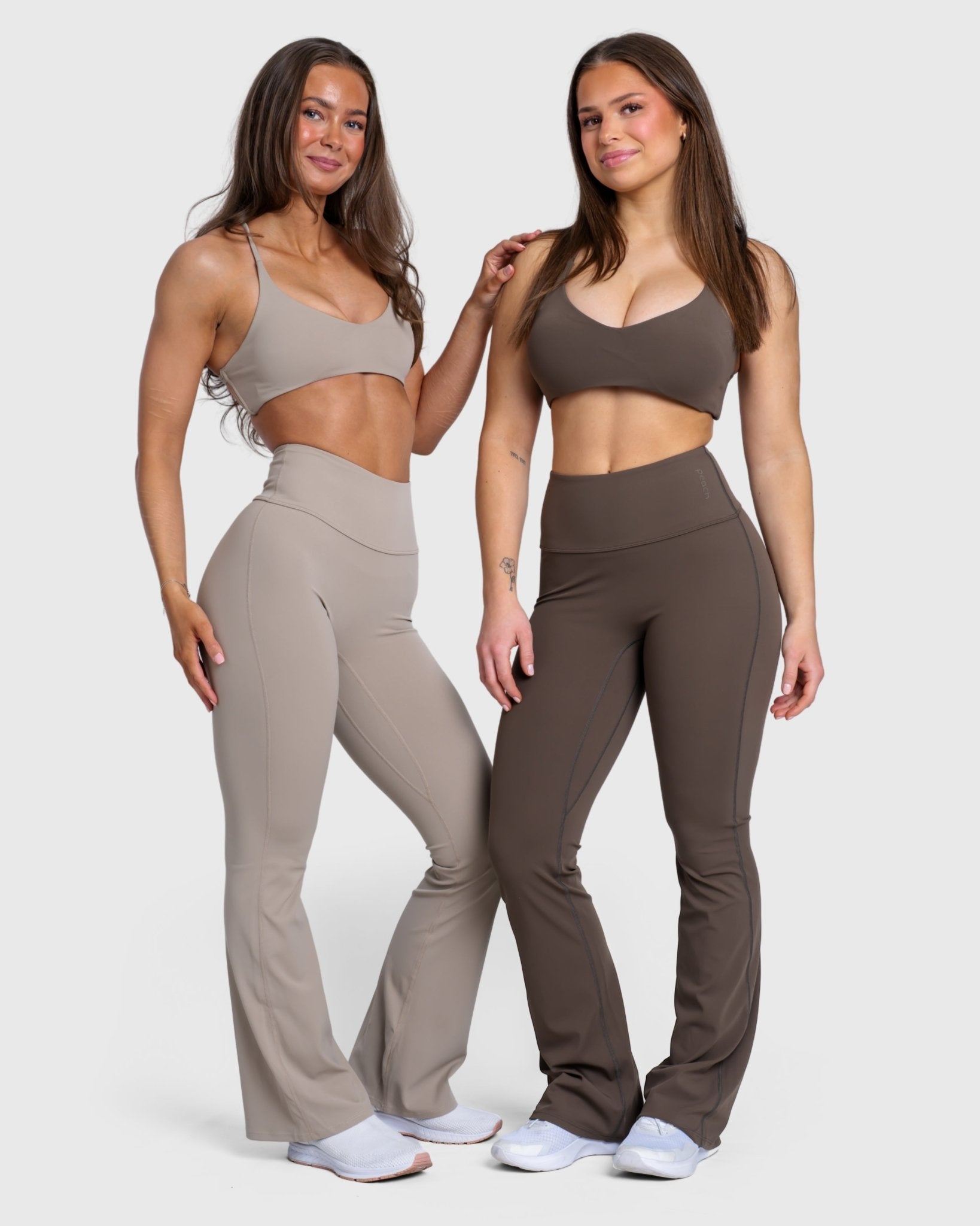 Ash Brown Sculpt Sports - bra - Peach Tights - Sports - Bra
