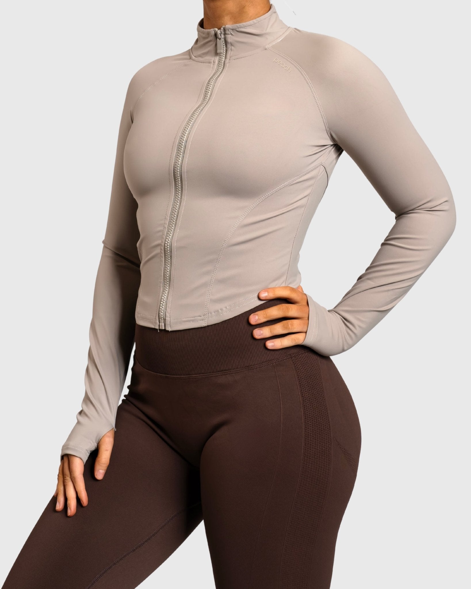 Beige Define Jacket - Peach Tights - Jacket