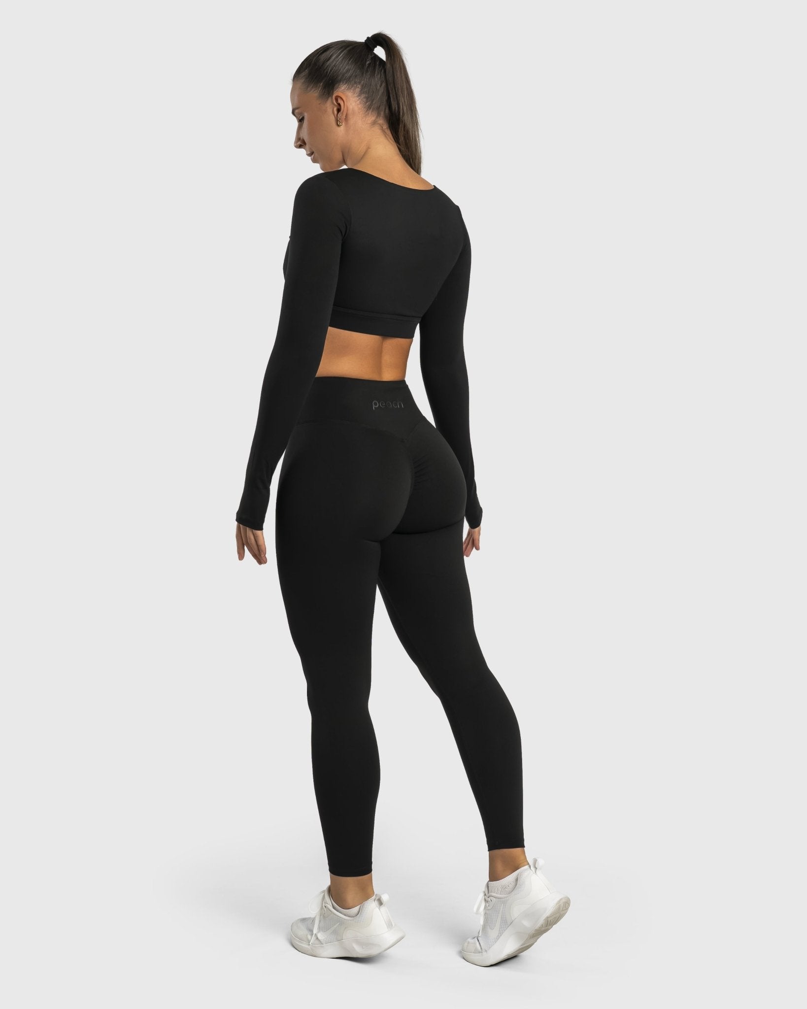Black Align Long Sleeve - Peach Tights - Long sleeve