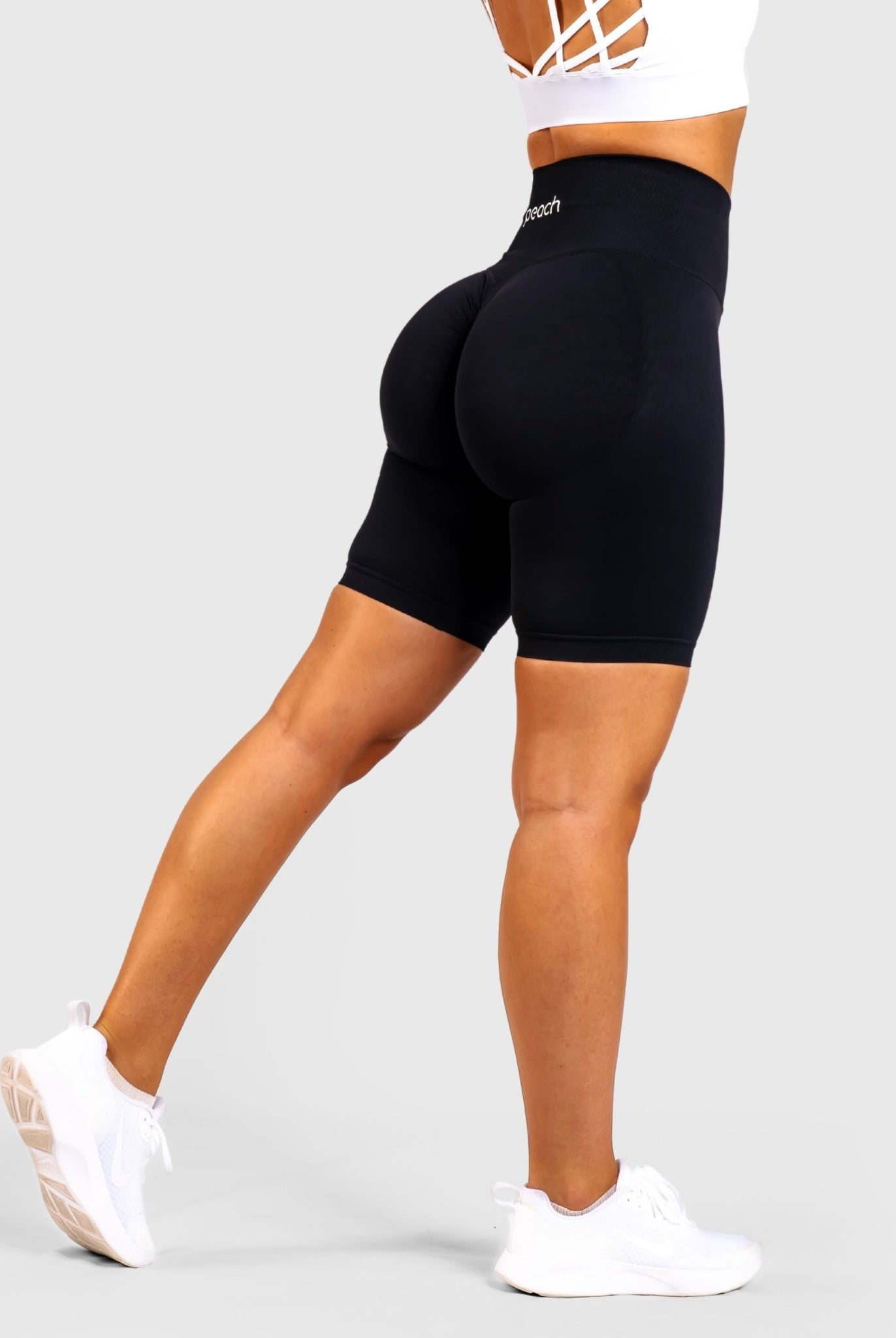 Black Biker Shorts - Peach Tights - Shorts