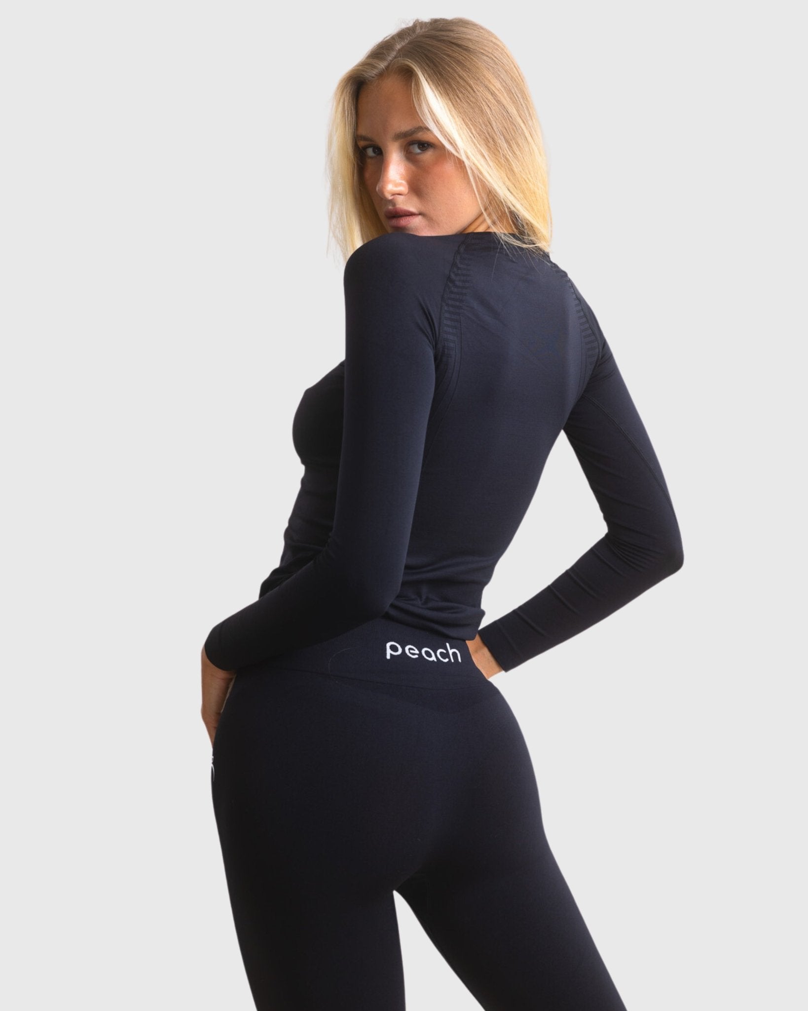 Black Classic Deluxe Long Sleeve - Peach Tights - Long sleeve