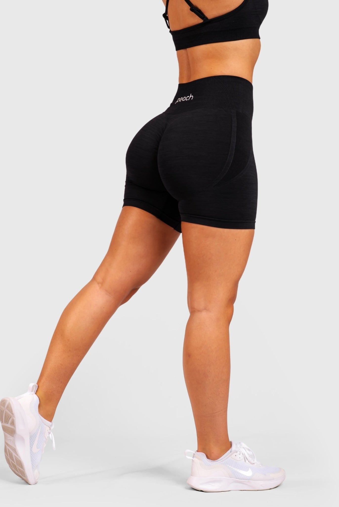 Black Elevate Shorts - Peach Tights - Shorts
