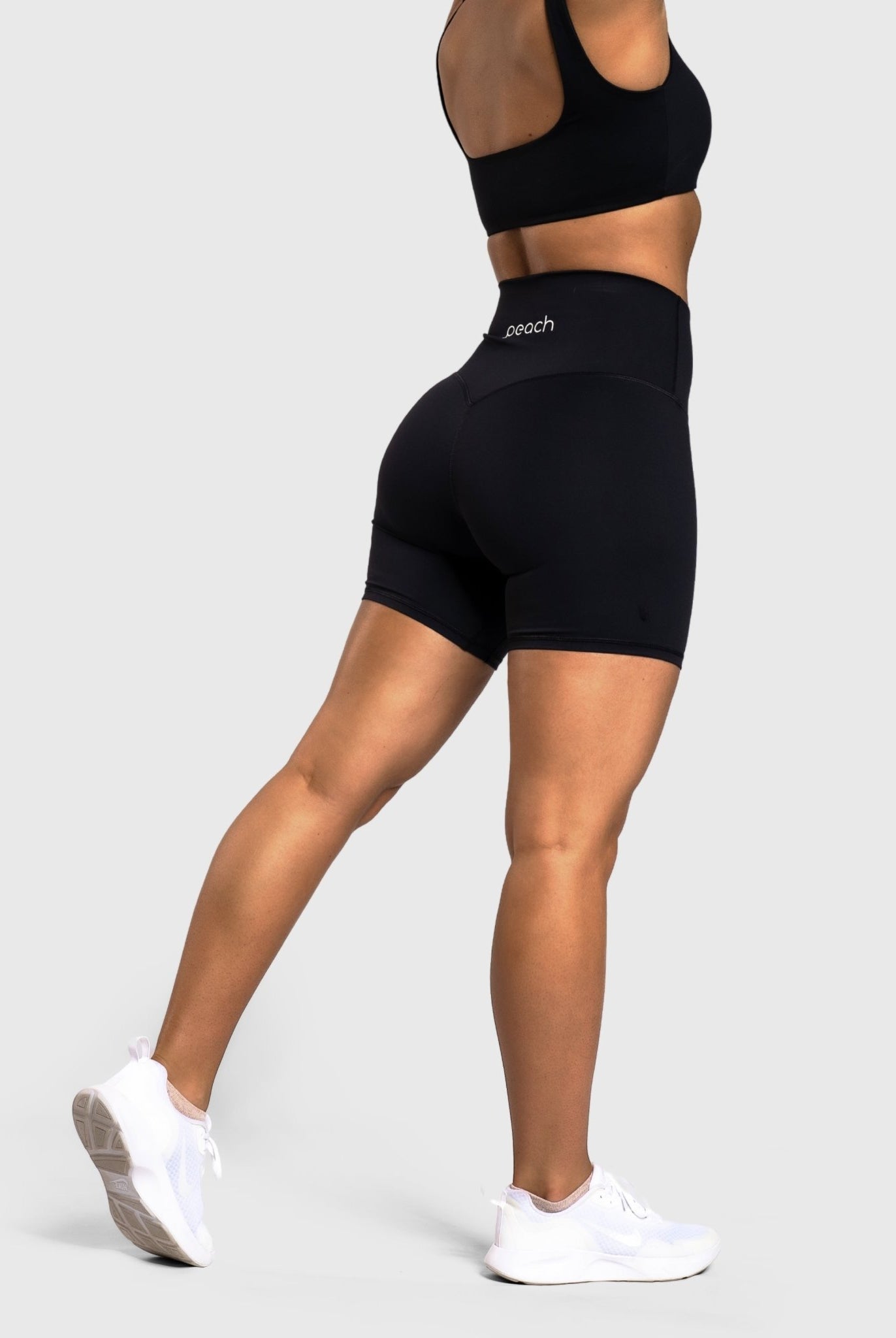 Black Refine Shorts - Peach Tights - Shorts