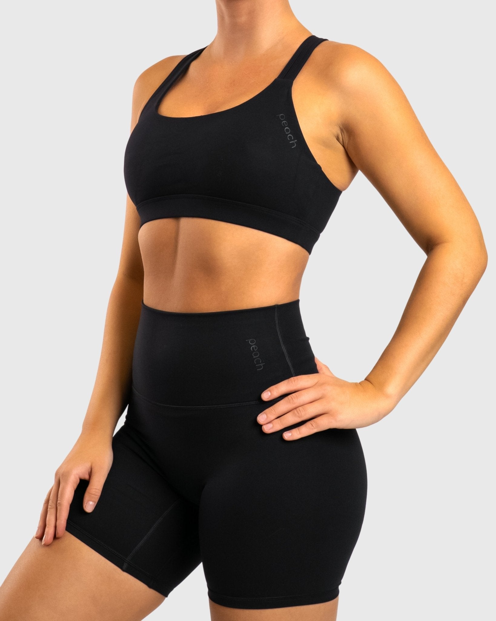 Black Softelle Sports - bra - Peach Tights - Sports - Bra