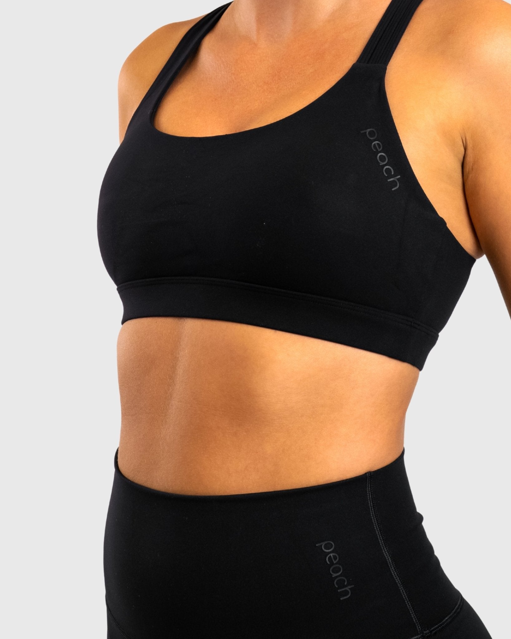 Black Softelle Sports - bra - Peach Tights - Sports - Bra