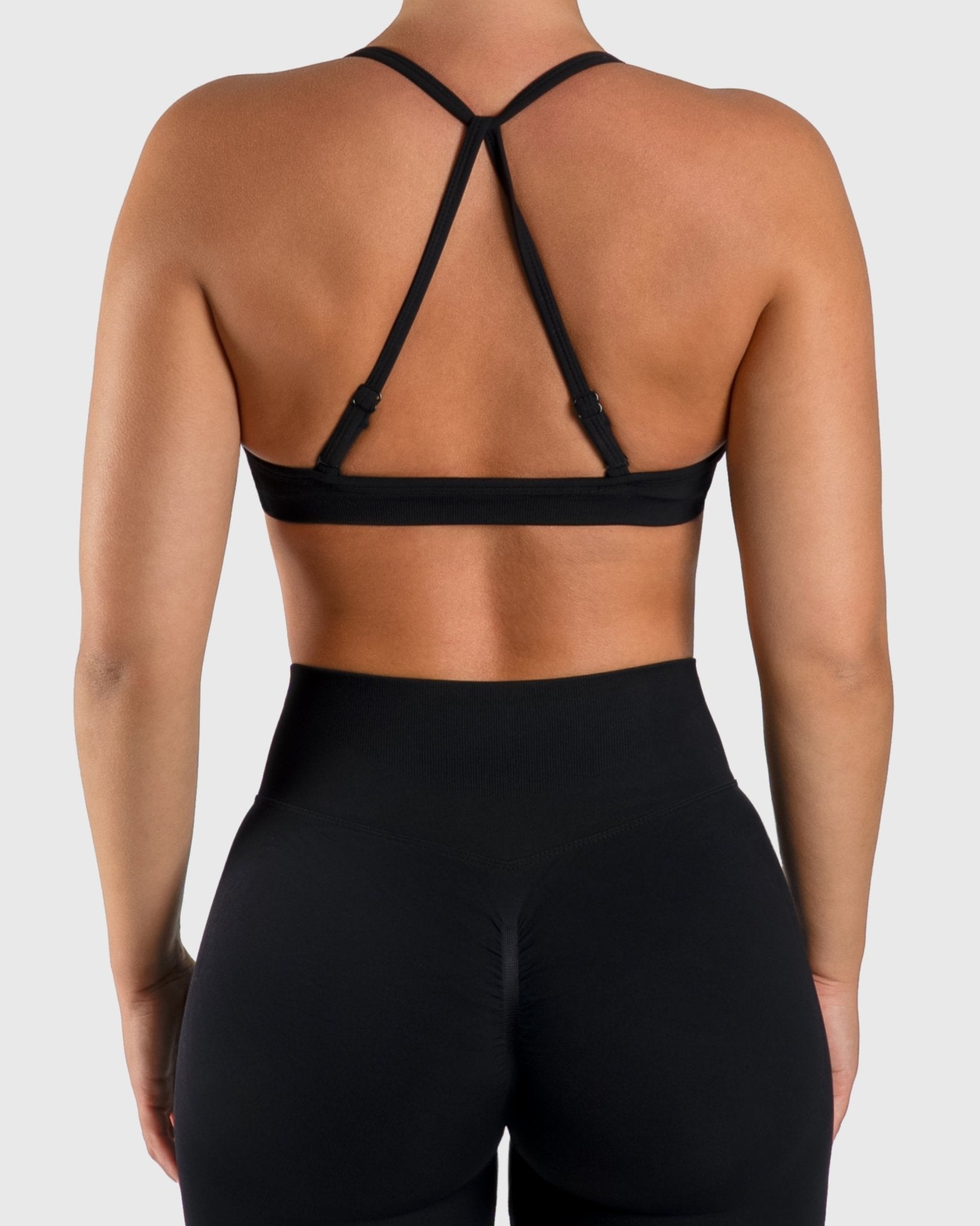 Black Vivid Sports - bra - Peach Tights - Sports - Bra