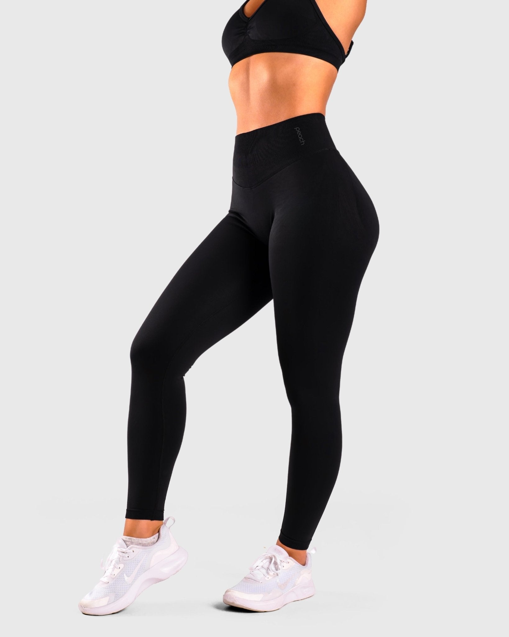 Black Vivid Tights - Peach Tights - Tights