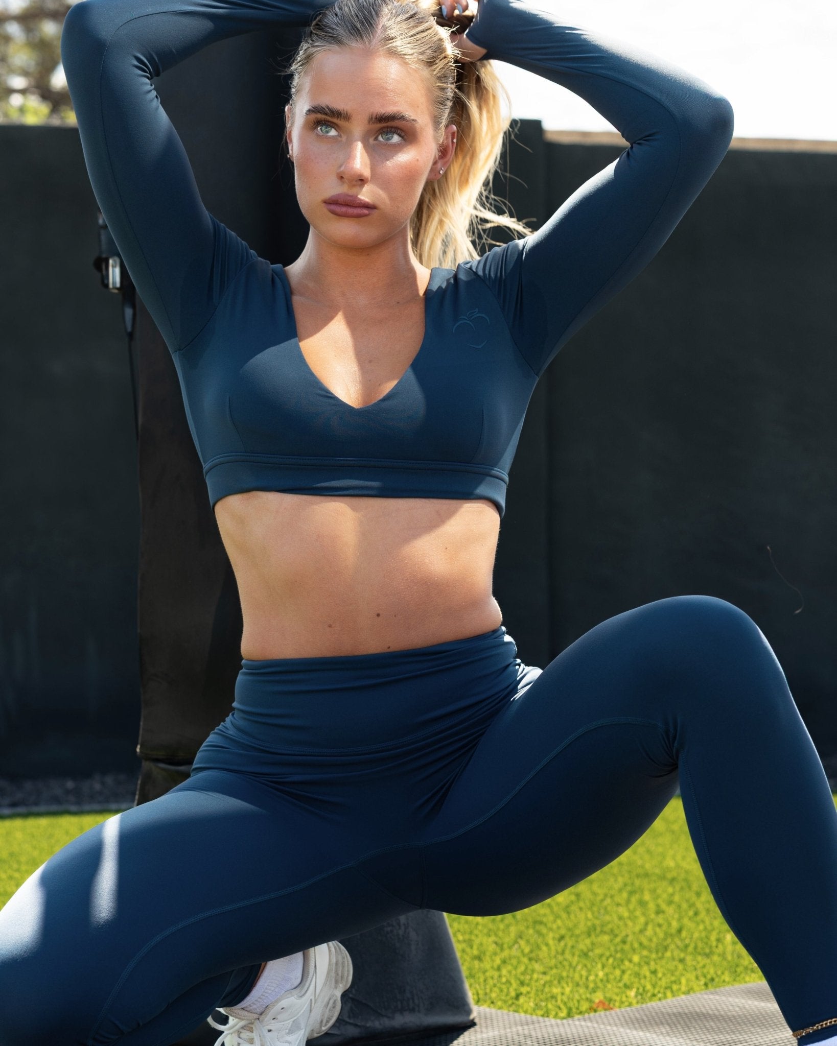 Blue Align Long Sleeve - Peach Tights - Long sleeve