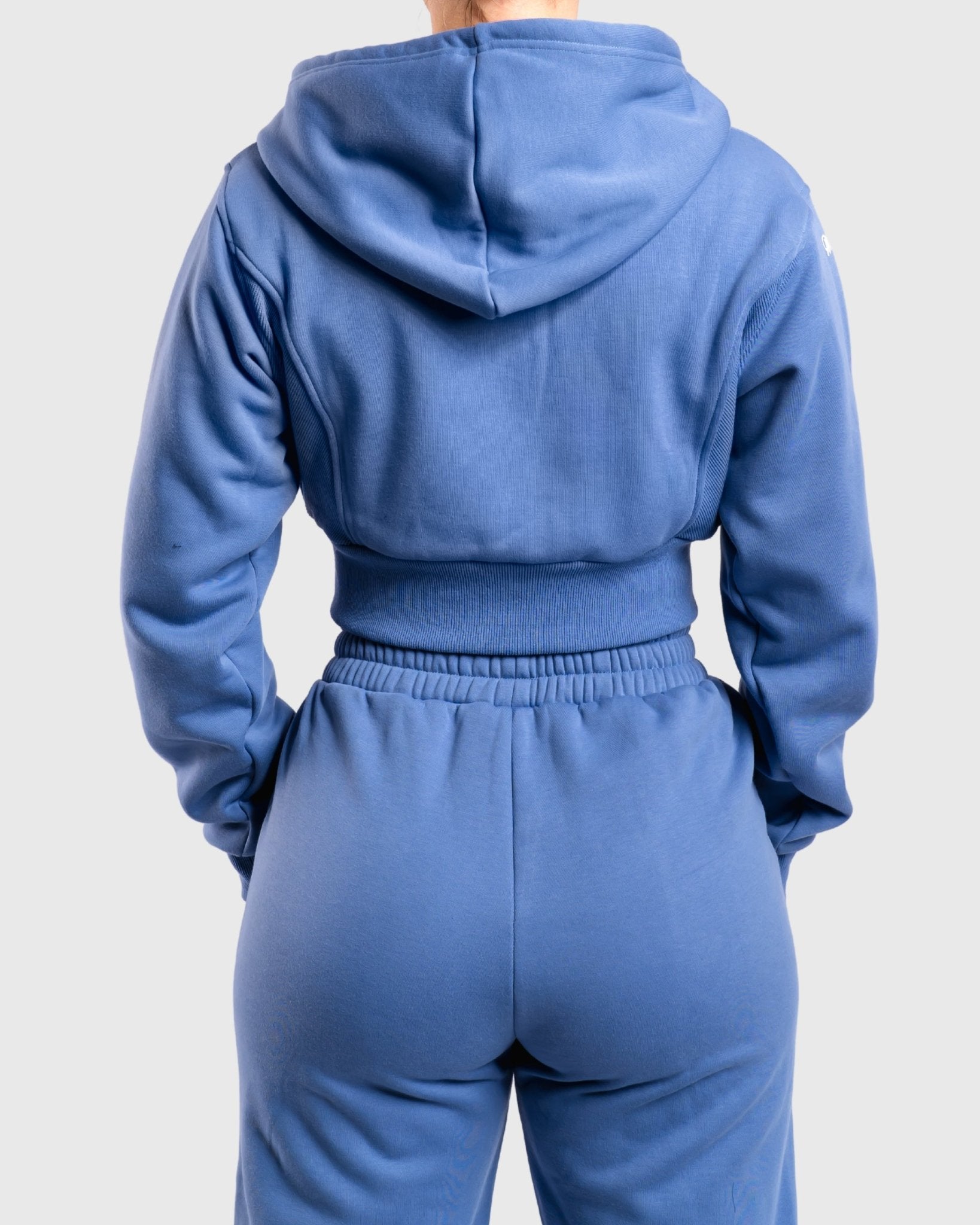 Blue Vibe Cropped Hoodie - Peach Tights - Hoodie