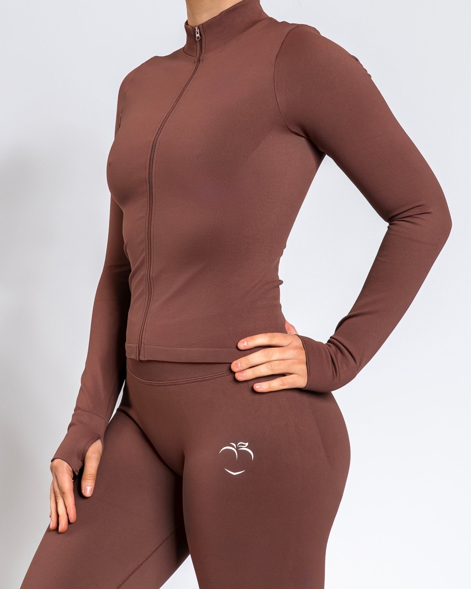 Brown Essence Jacket - Peach Tights - Jacket