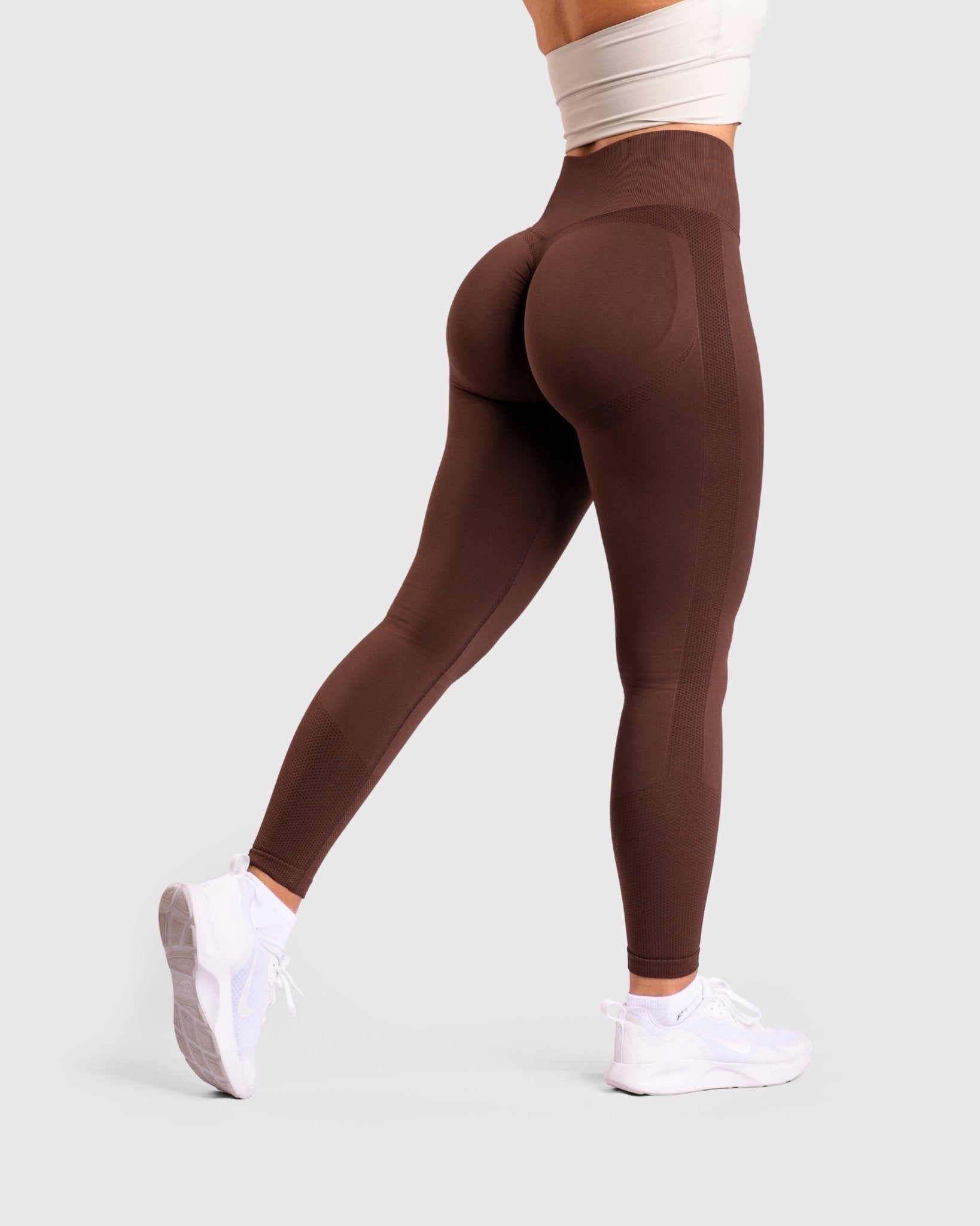 Brown Lux Seamless Tights - Peach Tights - Tights