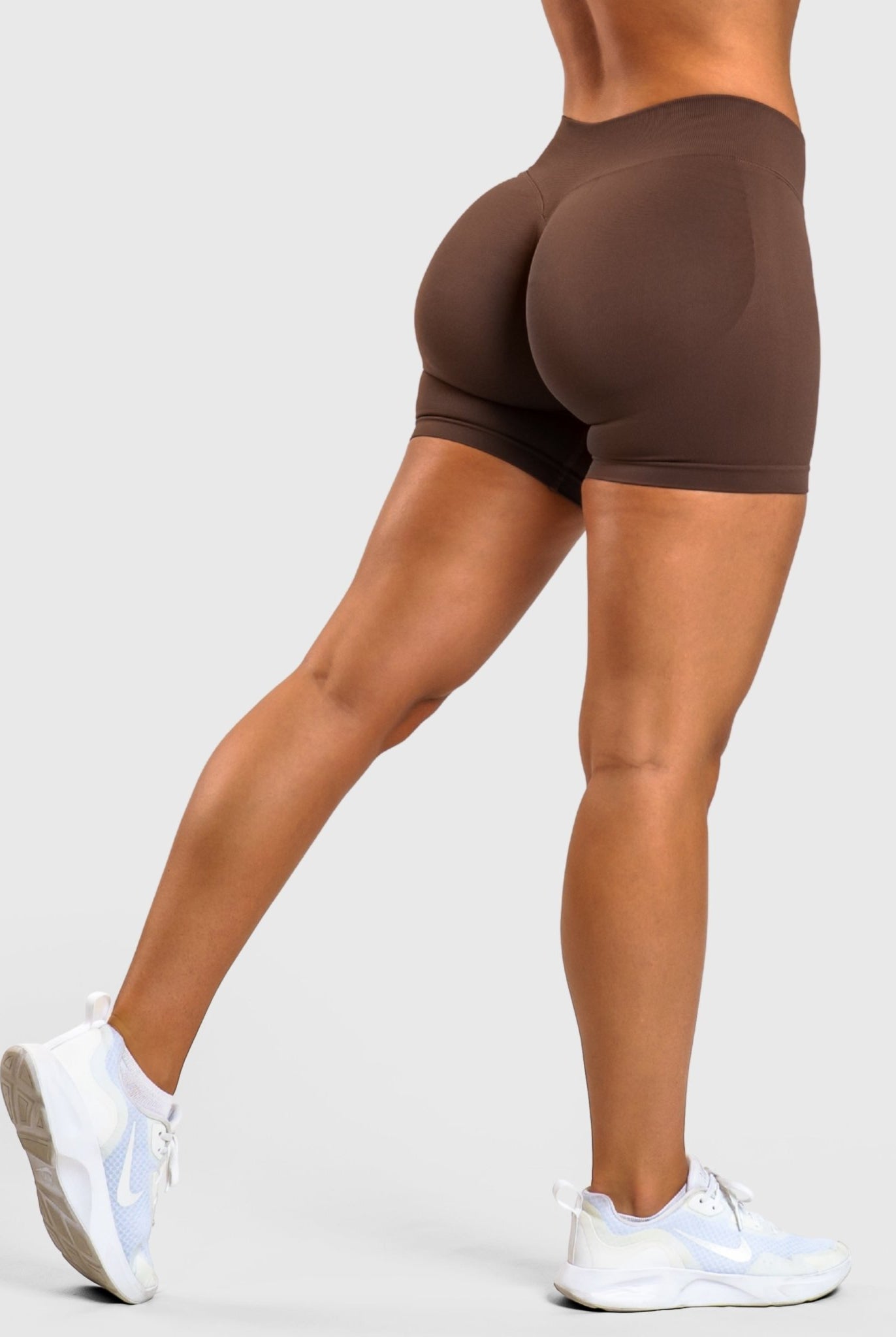 Brown Shaping Shorts - Peach Tights - Shorts