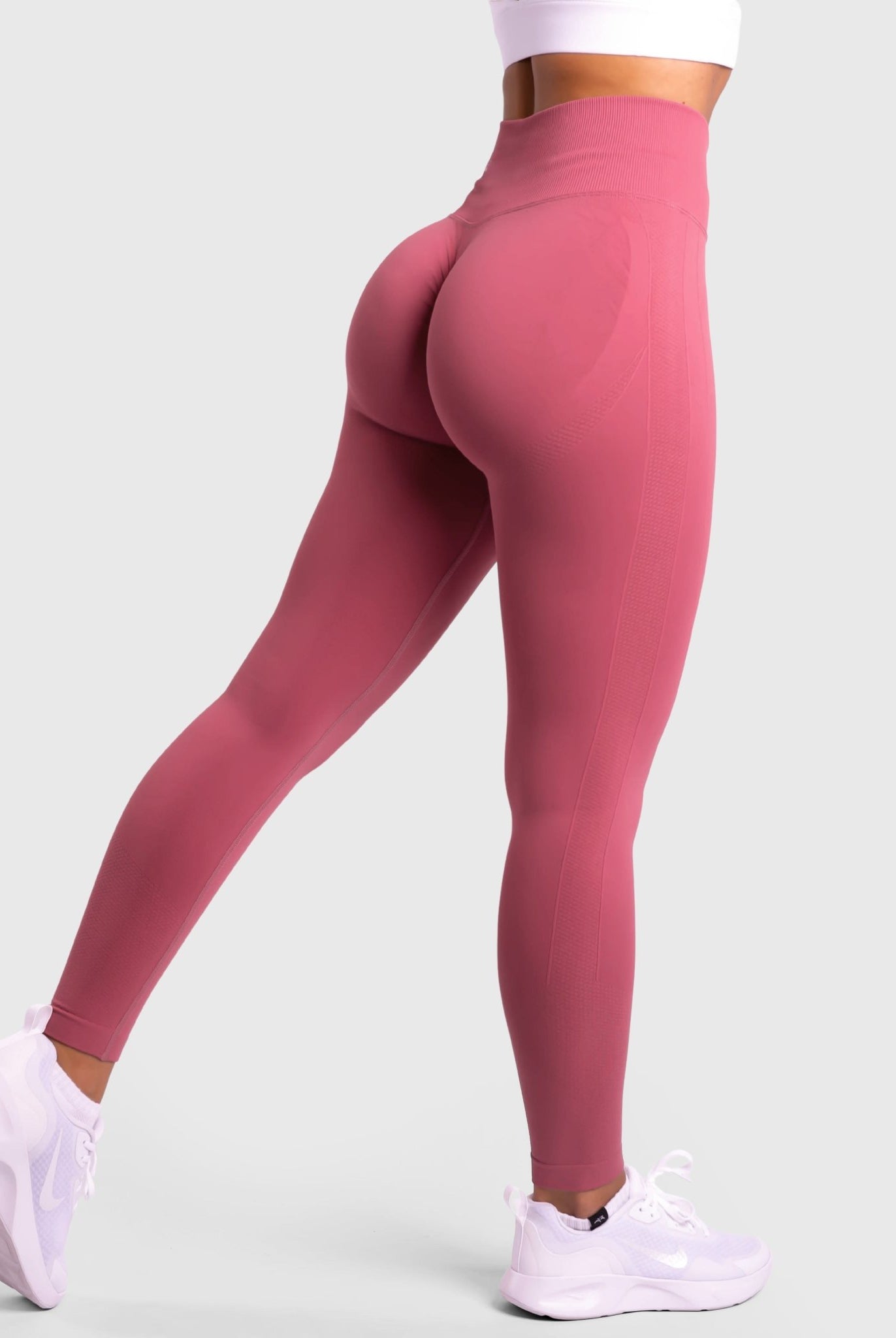 Bubblegum Pink Lux Seamless Tights - Peach Tights - Tights