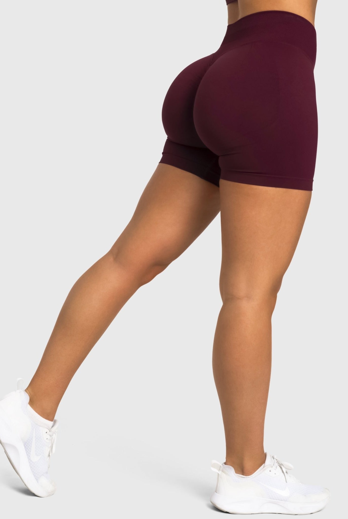 Burgundy Sense Shorts - Peach Tights - Shorts
