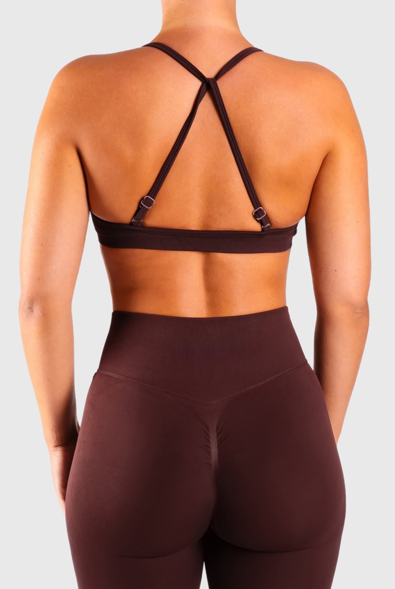 Burgundy Vivid Sports - bra - Peach Tights - Sports - Bra