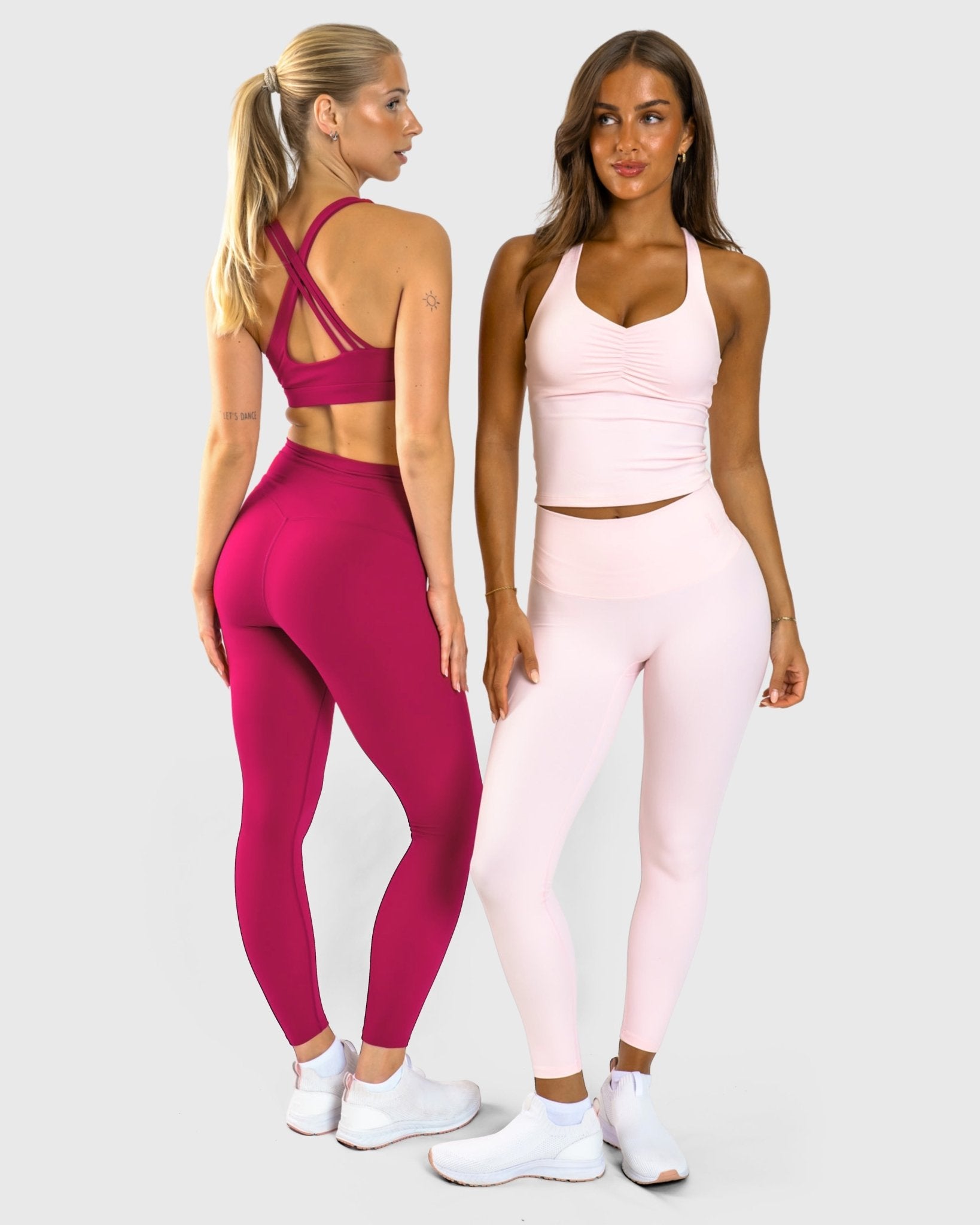 Cherry Pink Softelle Sports - bra - Peach Tights - Sports - Bra