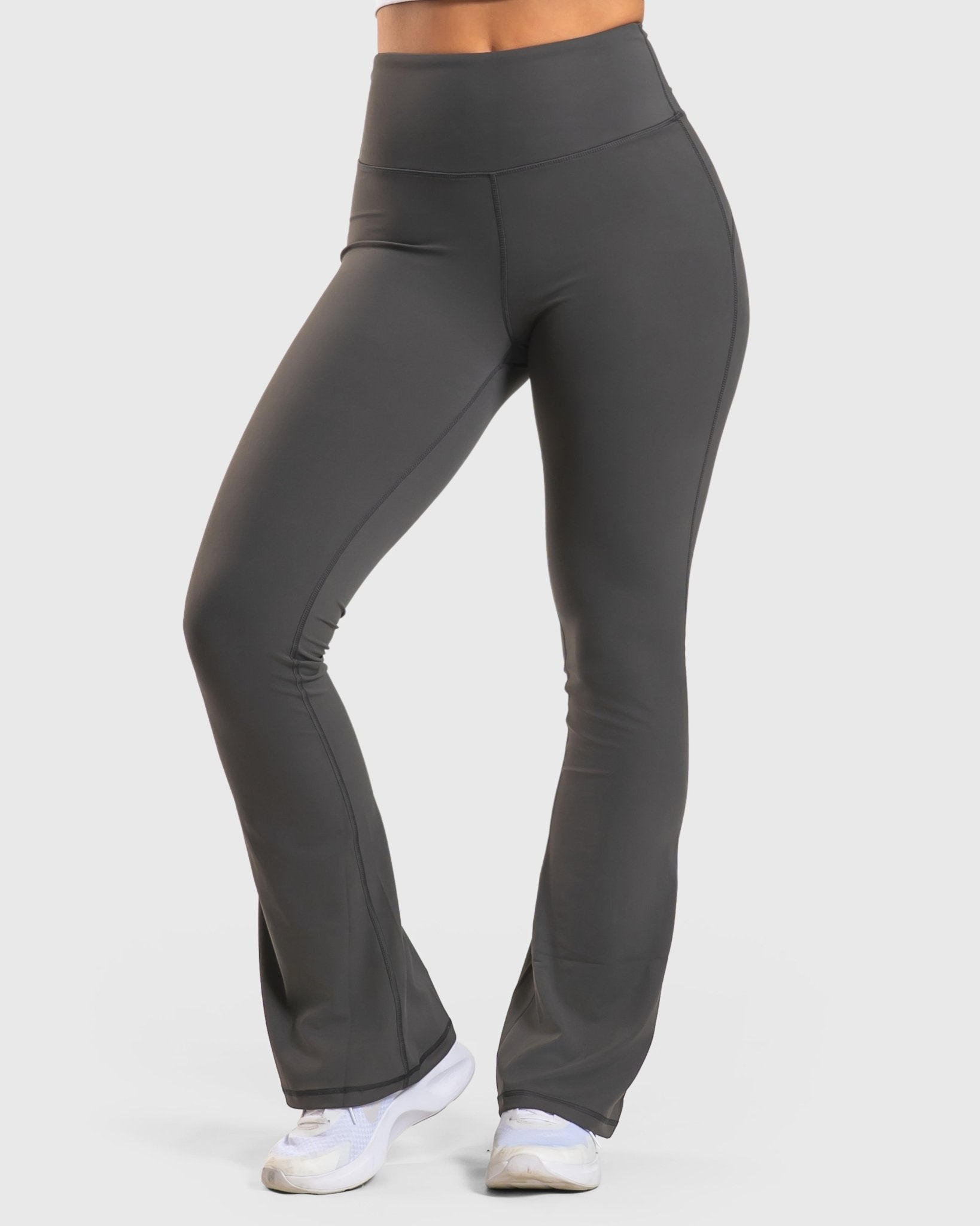 Grey Flared Yoga - Peach Tights - Tights