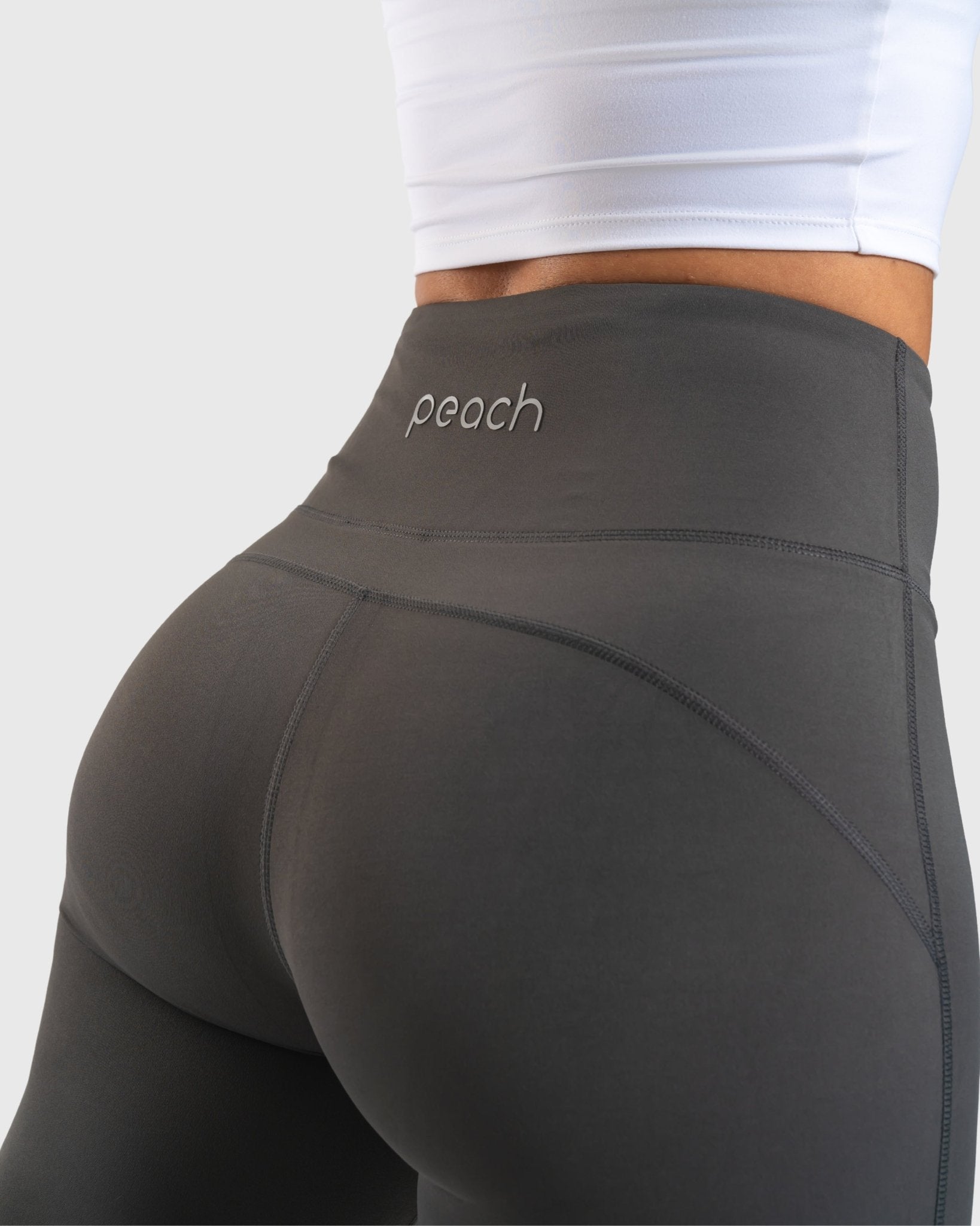 Grey Flared Yoga - Peach Tights - Tights
