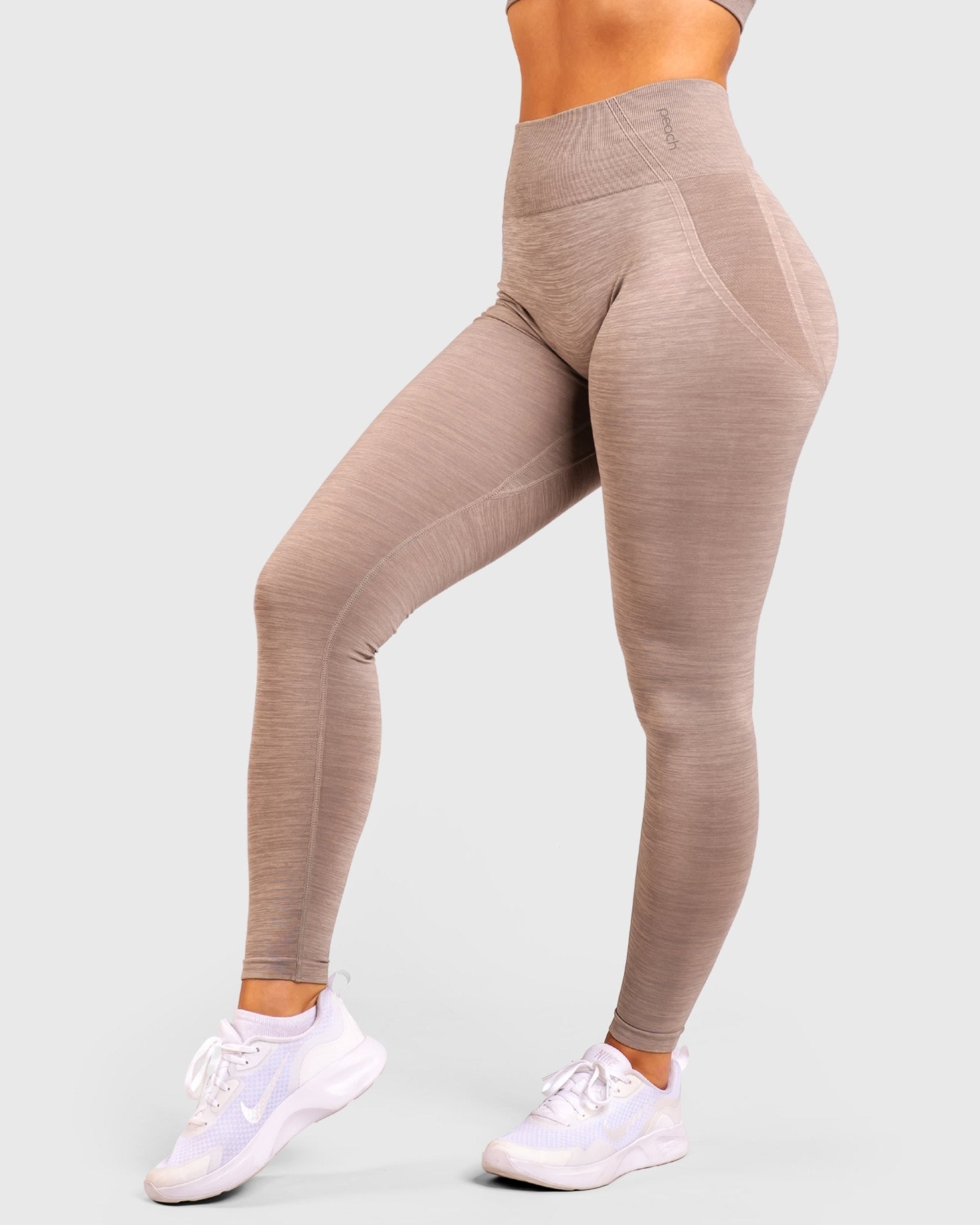 Grey Khaki Elevate Tights - Peach Tights - Tights