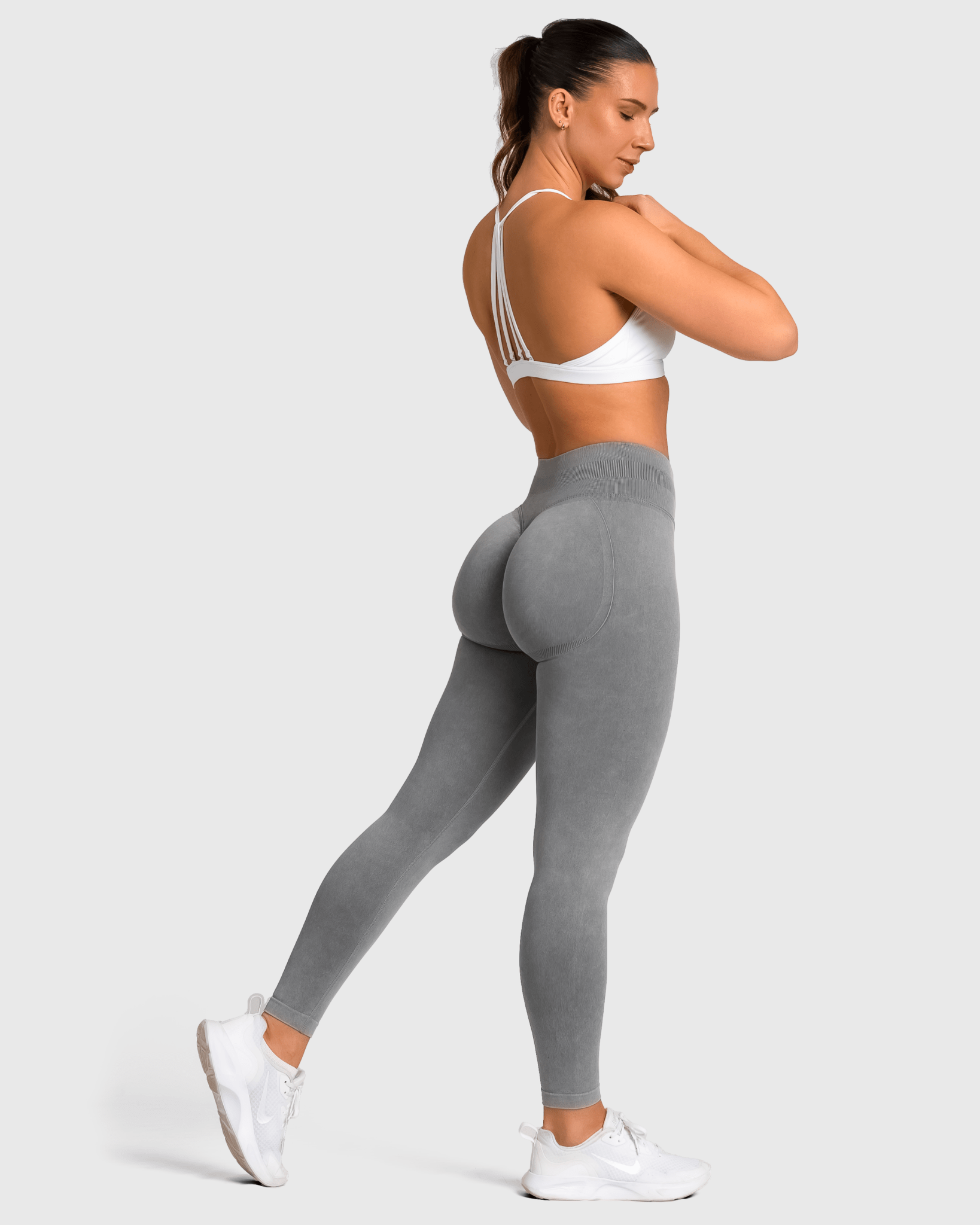 Grey Mist Tights - Peach Tights - Tights