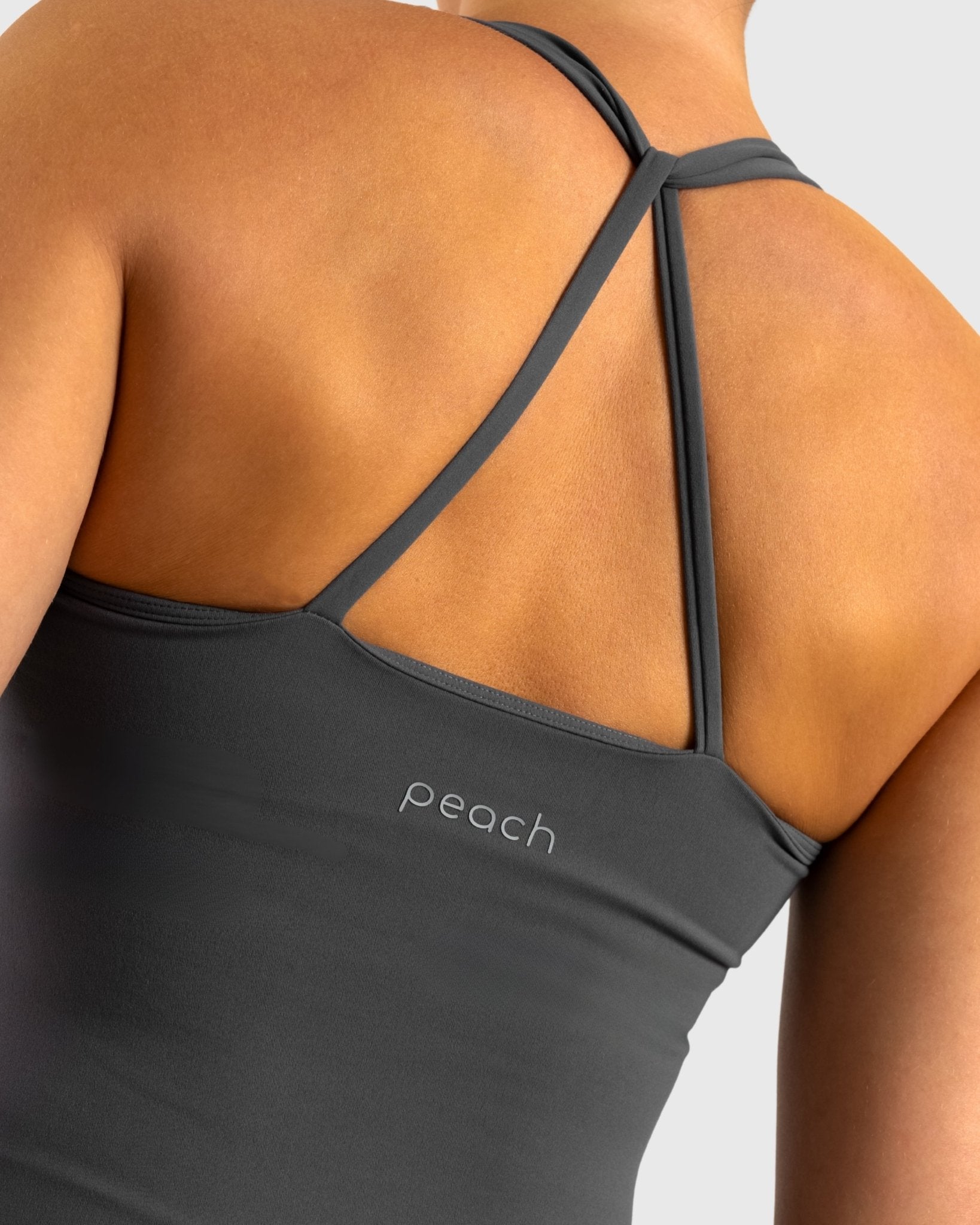 Grey Softelle Singlet - Peach Tights - Sports - Bra