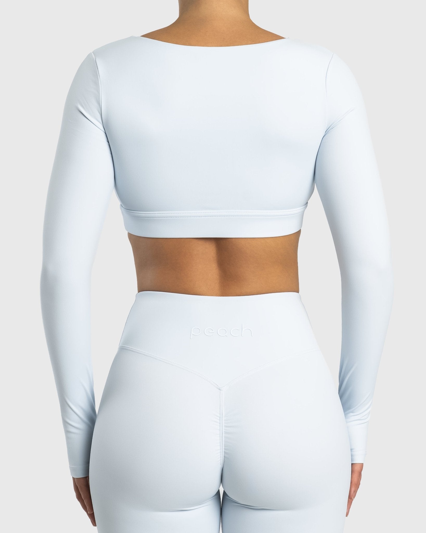 Light Blue Align Long Sleeve - Peach Tights - Long sleeve