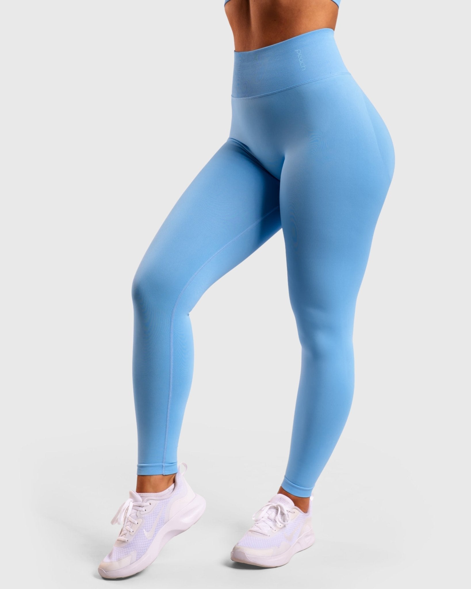 Light Blue Performa Mid waist Tights - Peach Tights - Tights