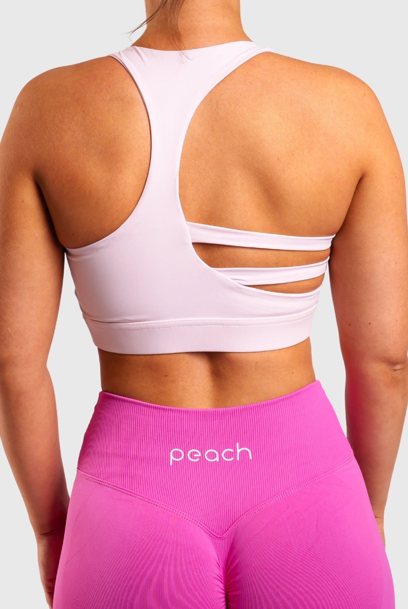 Light Pink Revive Sports-bra - Peach Tights - Sports-Bra