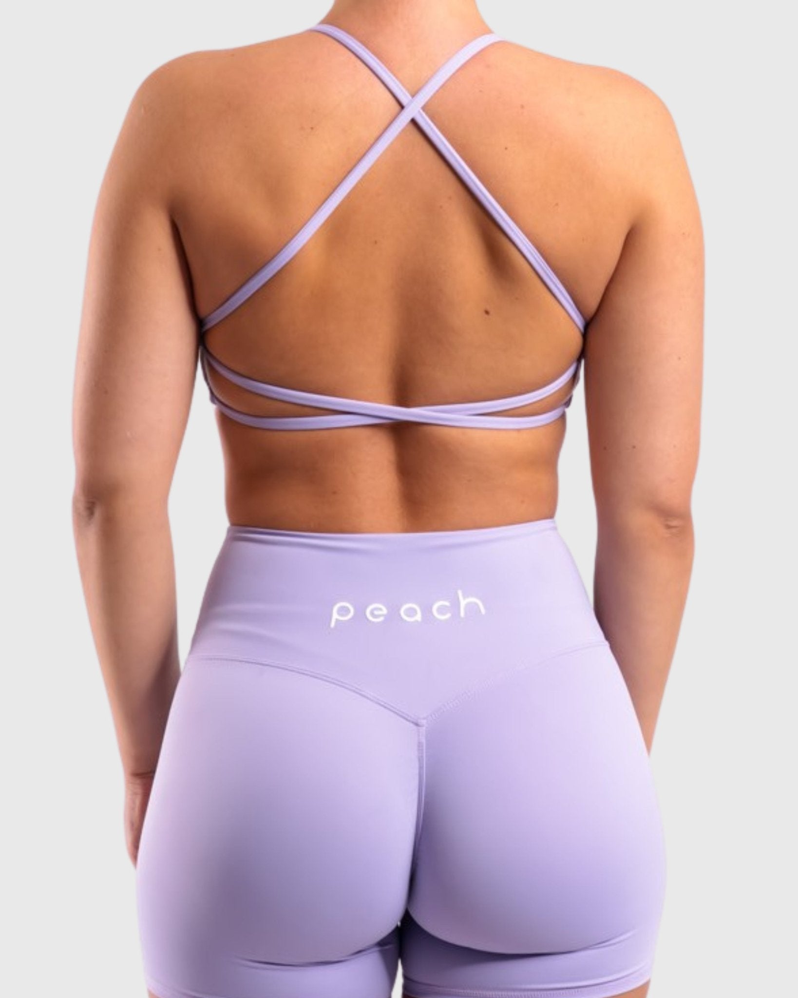 Light Purple Twist Sports - bra - Peach Tights - Sports - Bra