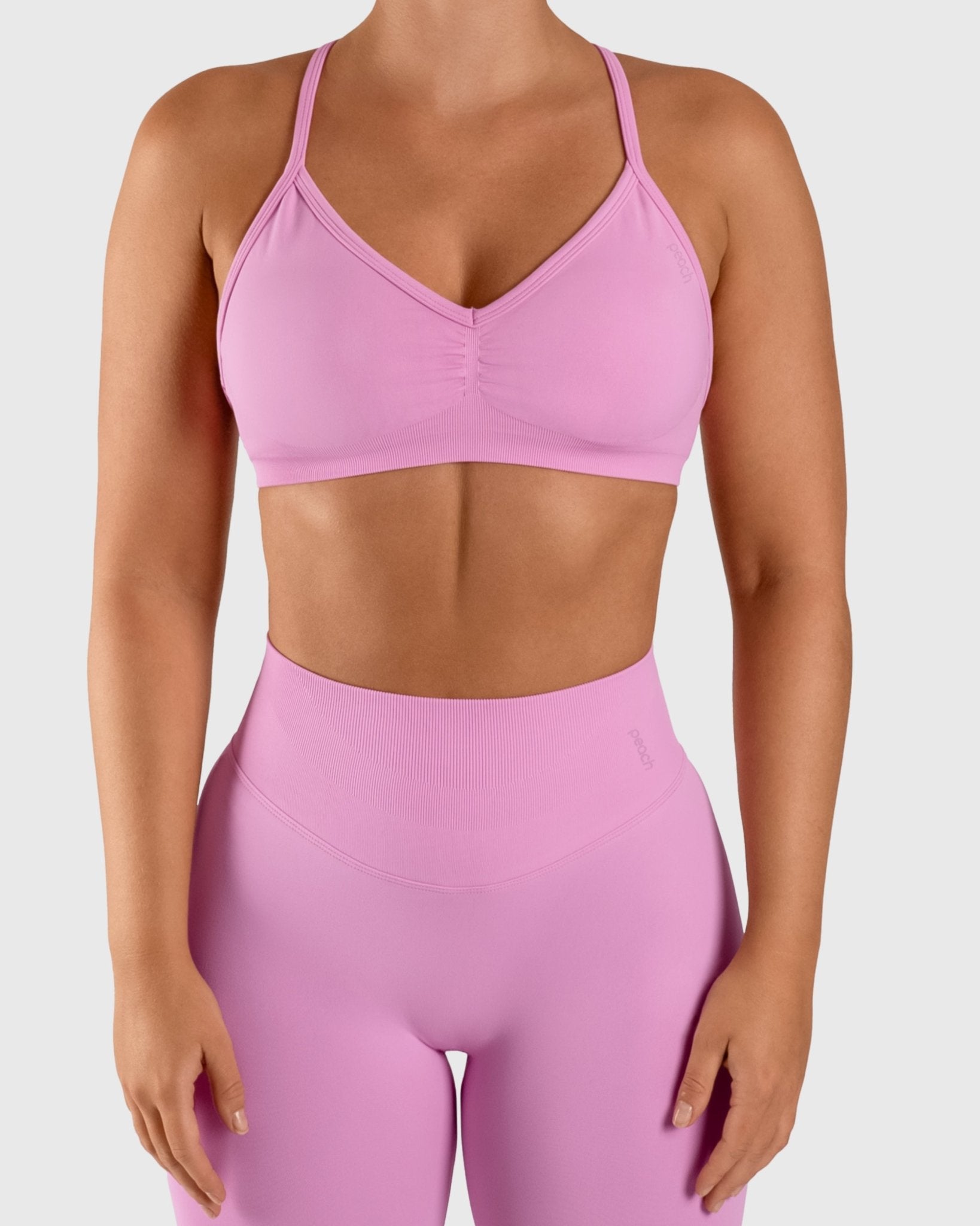 Pink Vivid Sports - bra - Peach Tights - Sports - Bra