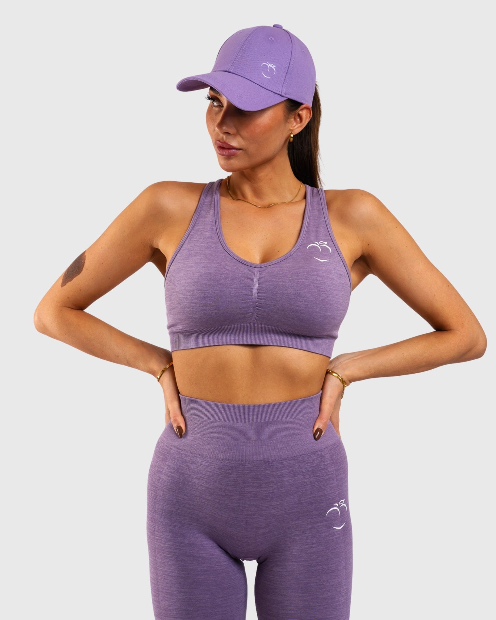 Purple Ease Caps - Peach Tights - Caps