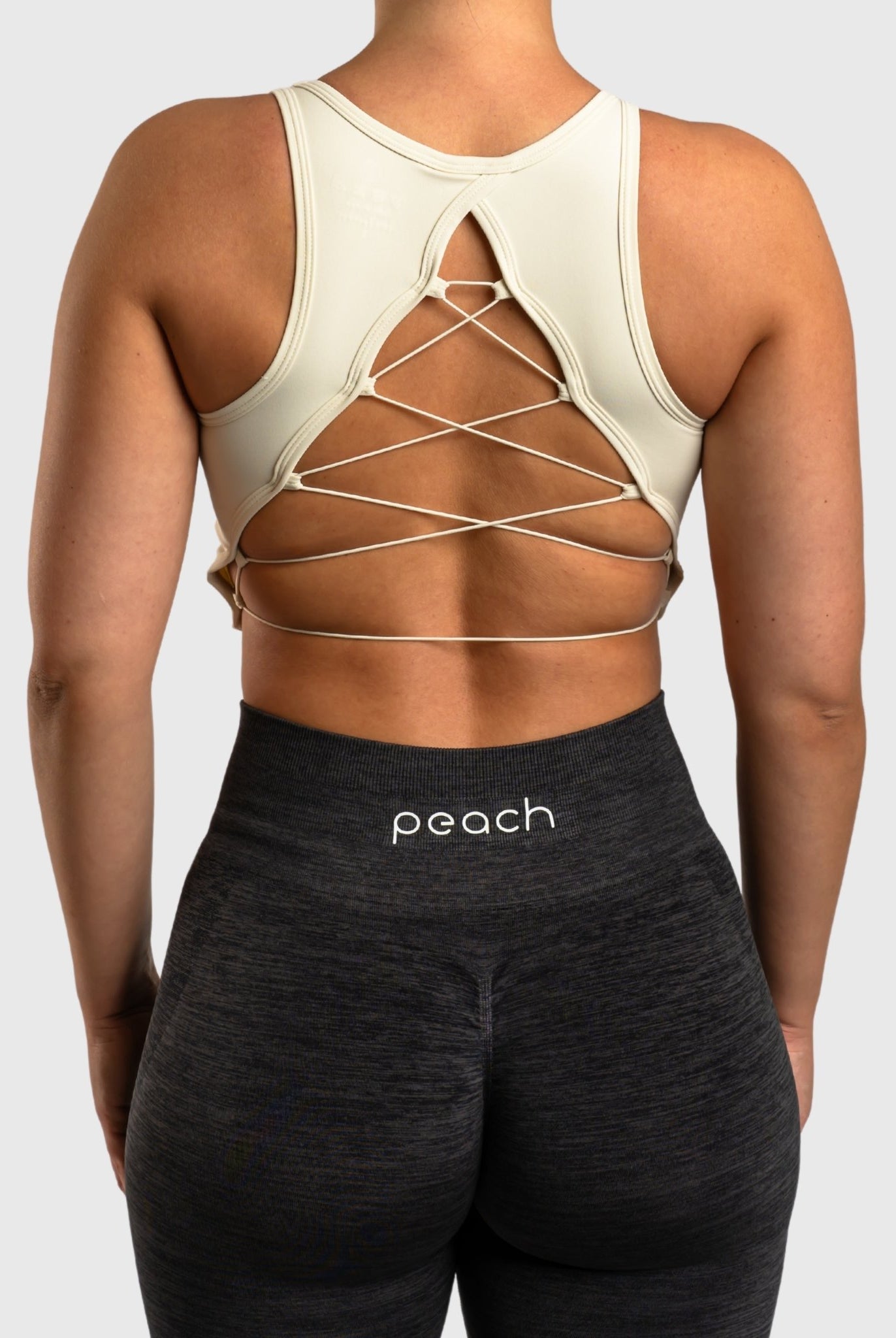 Sand Weave Topp - Peach Tights - Sports - Bra