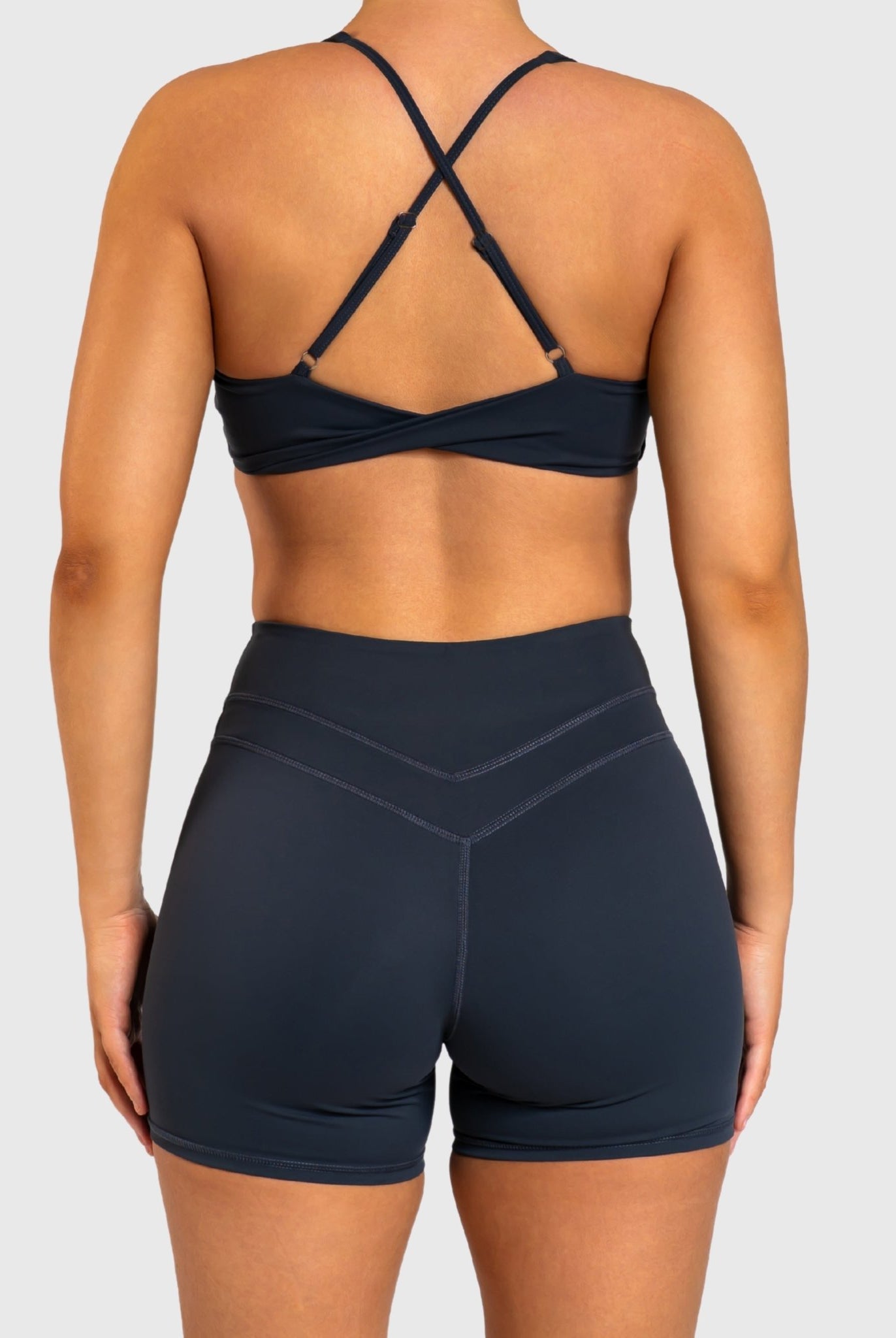 Steel Blue Velocity Sports - bra - Peach Tights - Sports - Bra