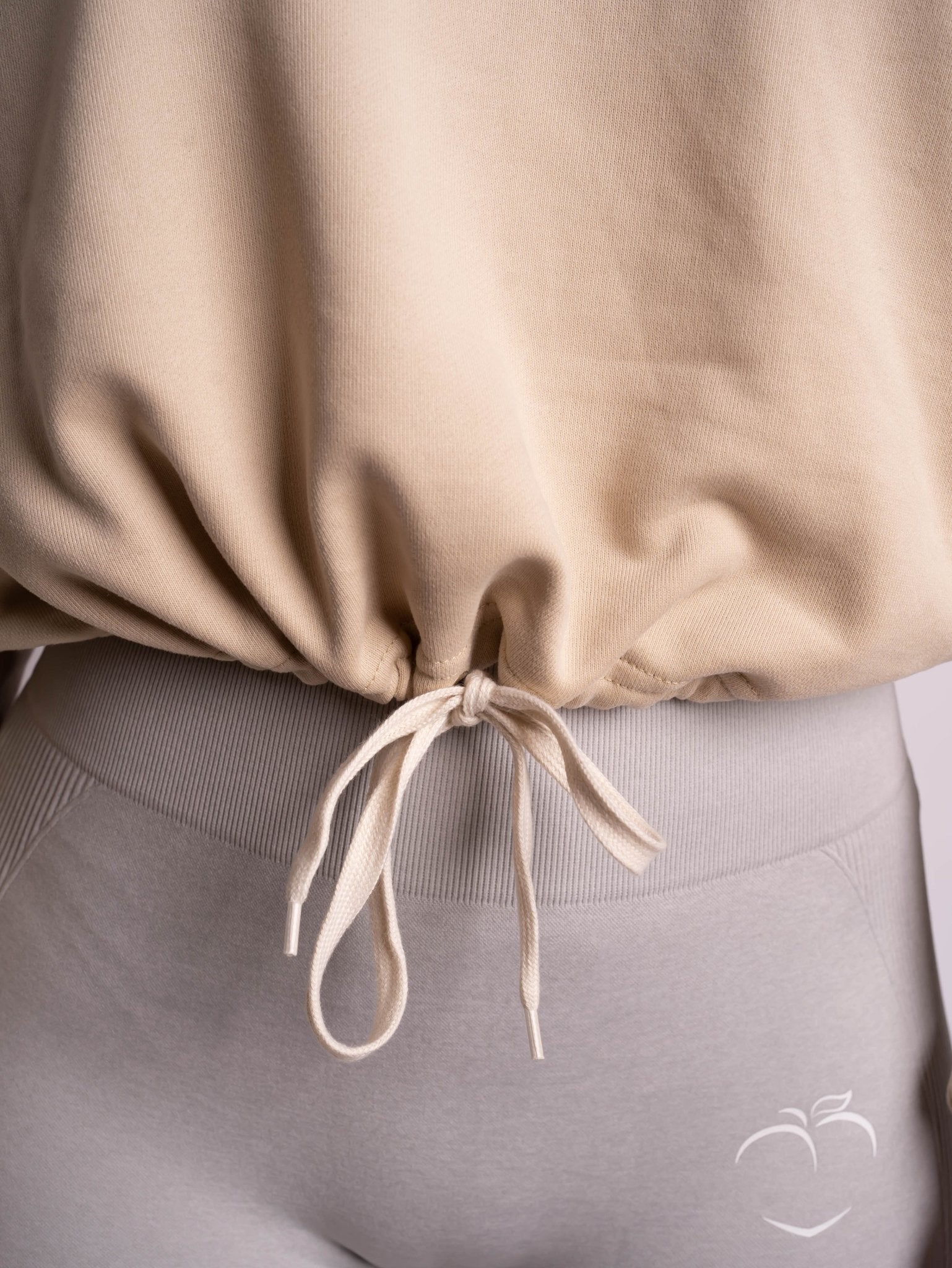 Beige Half Zip Pullover - Peach Tights -