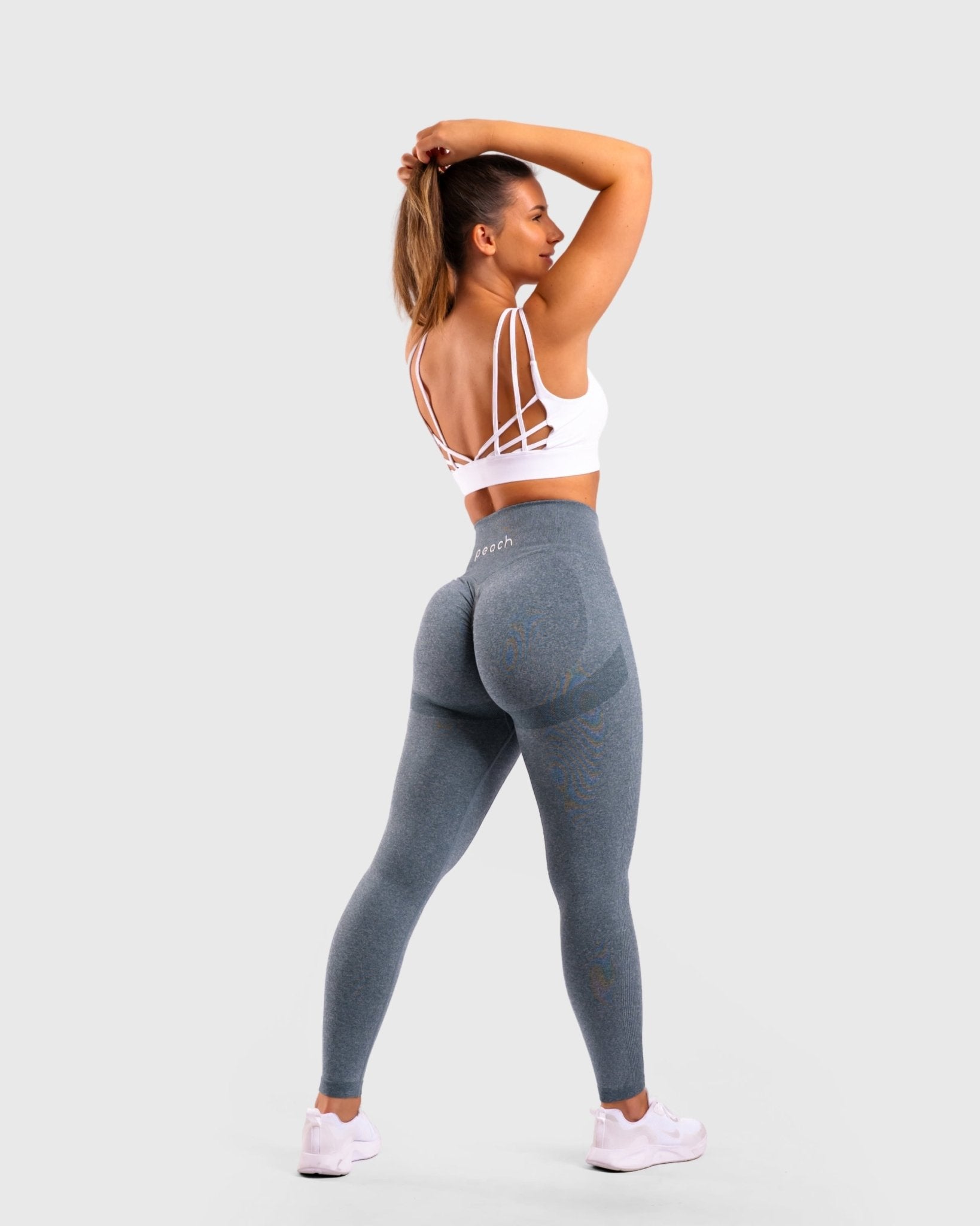 Blue High Waist - Peach Tights -