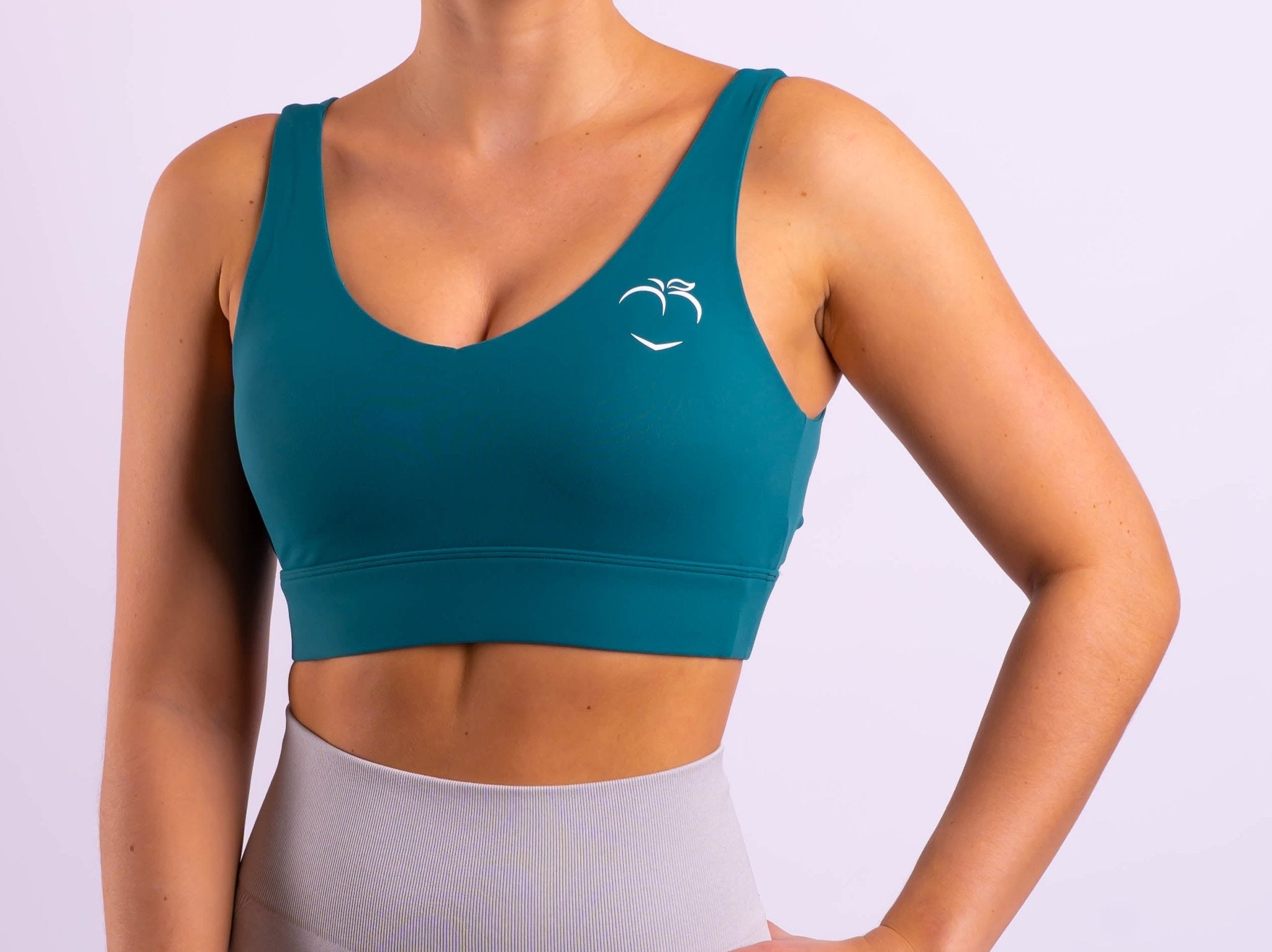 Green Kinetic Sports-Bra - Peach Tights -