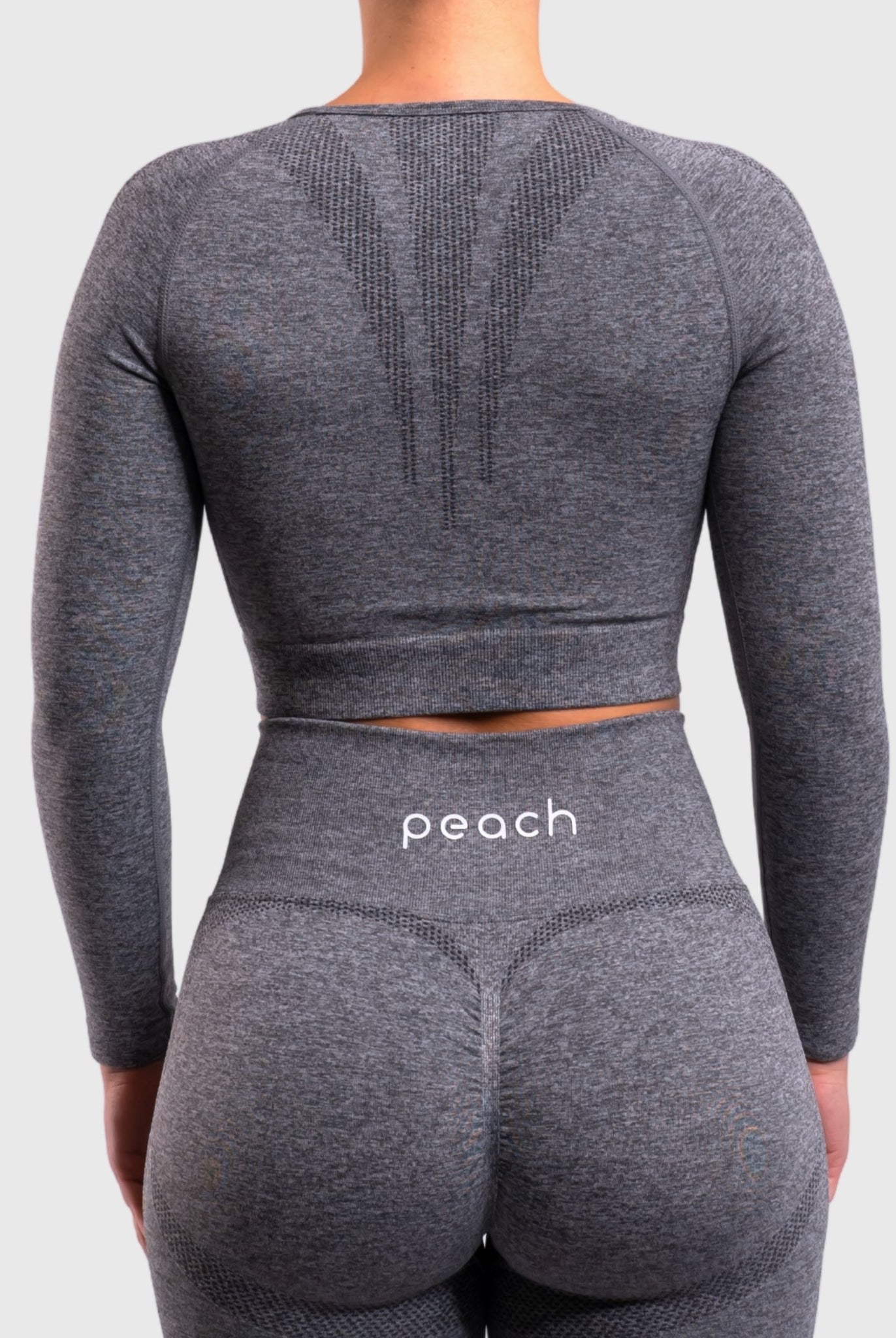 Grey Dusty Lux Seamless Long Sleeve - Peach Tights - Long sleeve