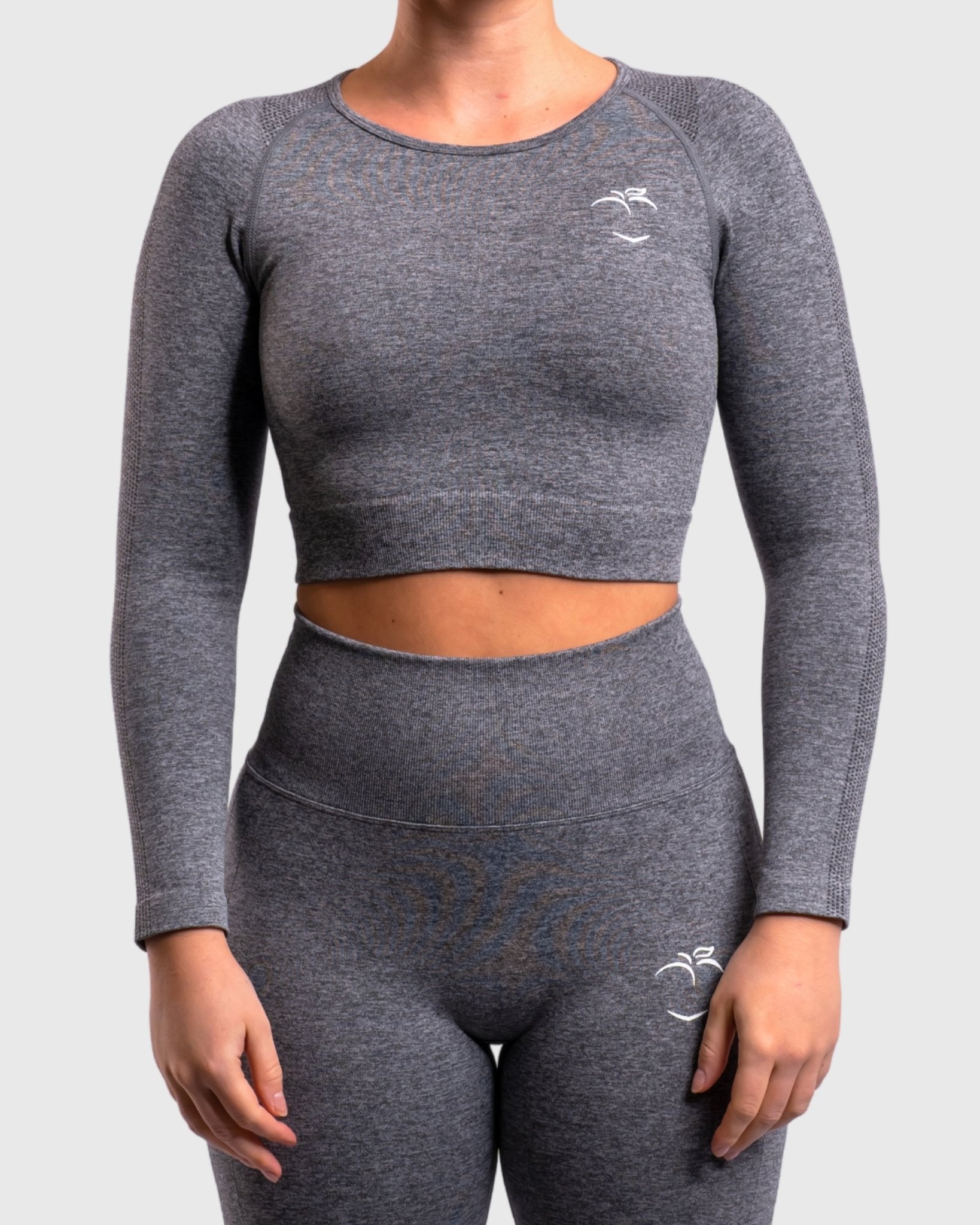 Grey Dusty Lux Seamless Long Sleeve - Peach Tights - Long sleeve