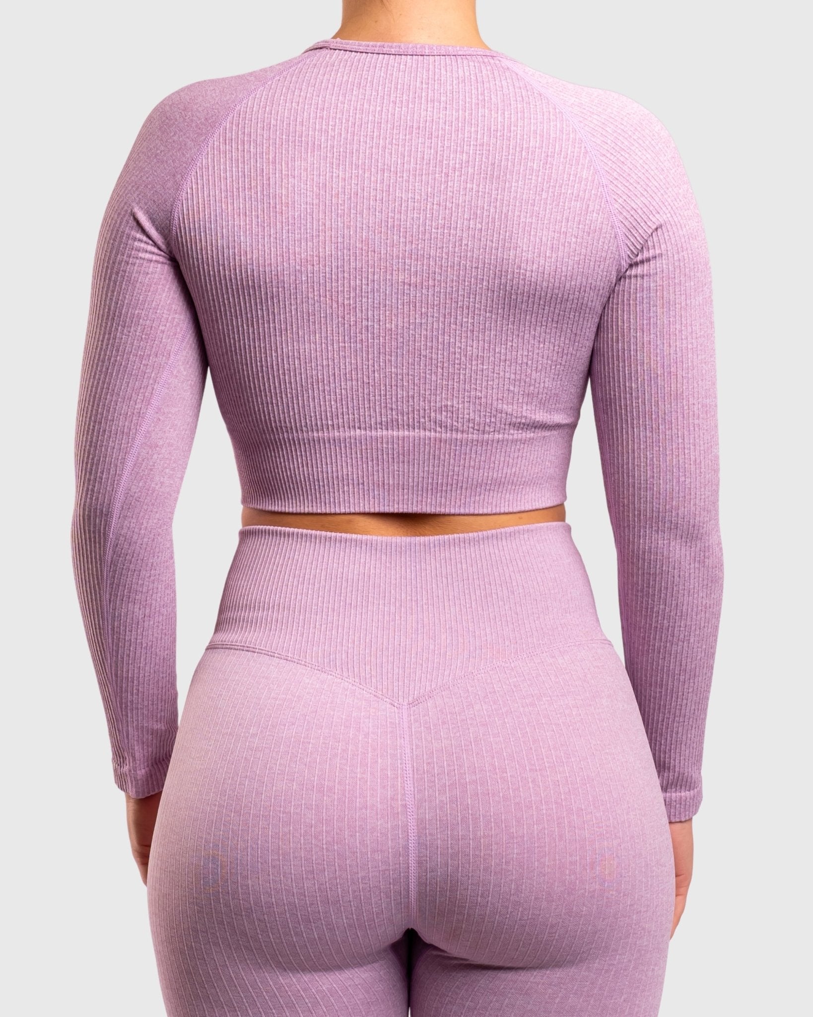 Pink Ribbed Long Sleeve - Peach Tights - Long sleeve