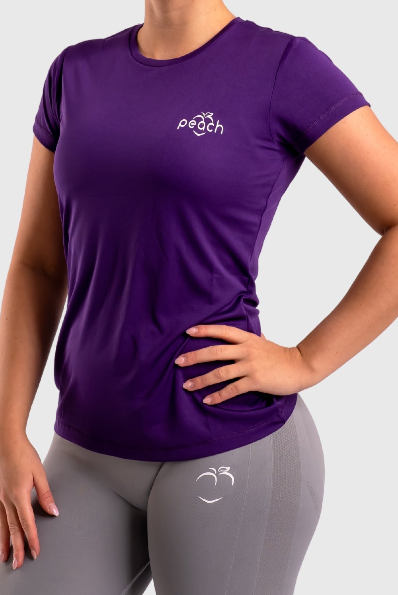 Purple Basic Training T-Shirt - Peach Tights -