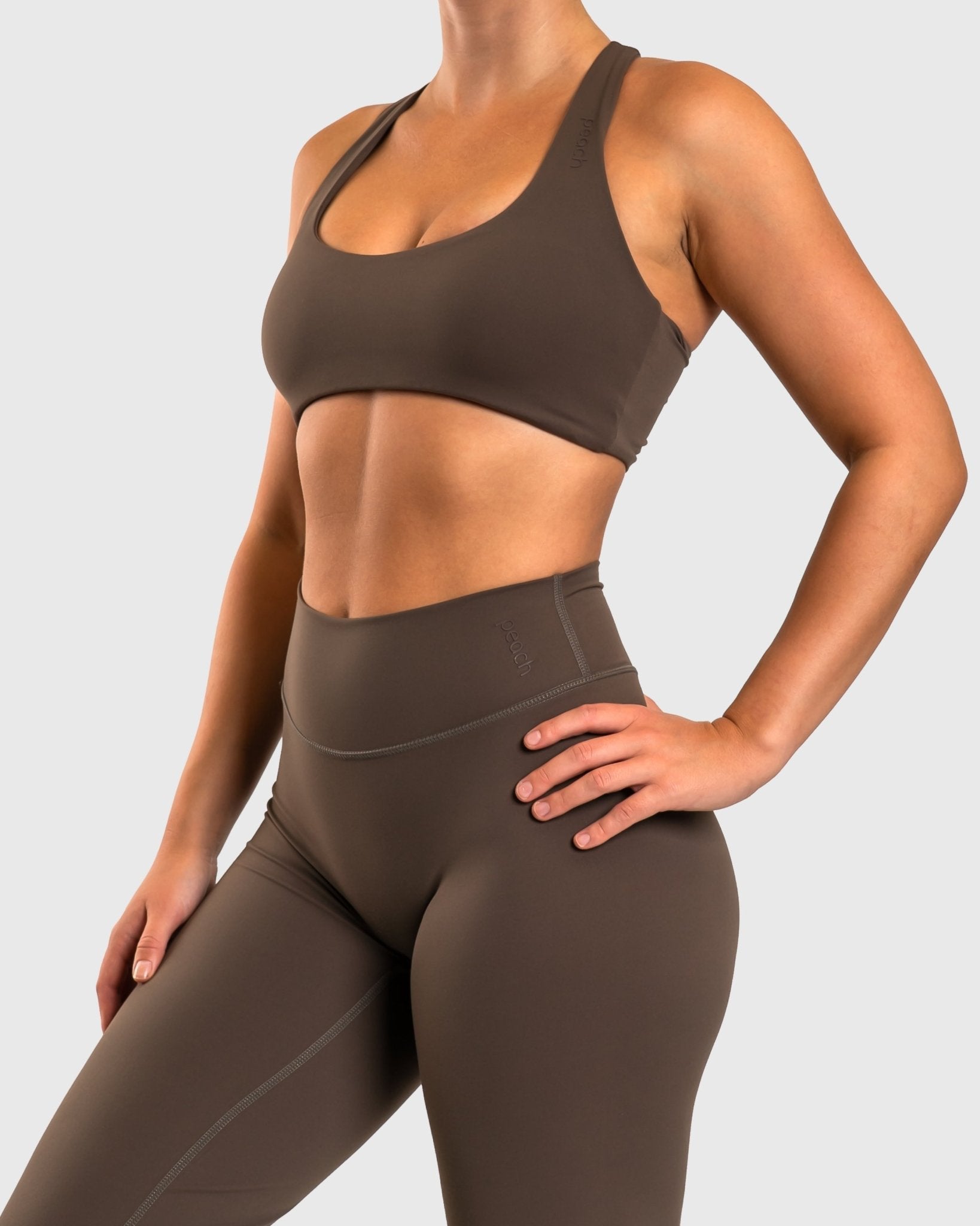 Ash Brown Divine Sports - bra - Peach Tights - Sports - Bra