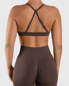 Ash Brown Vivid Sports - bra - Peach Tights - Sports - Bra