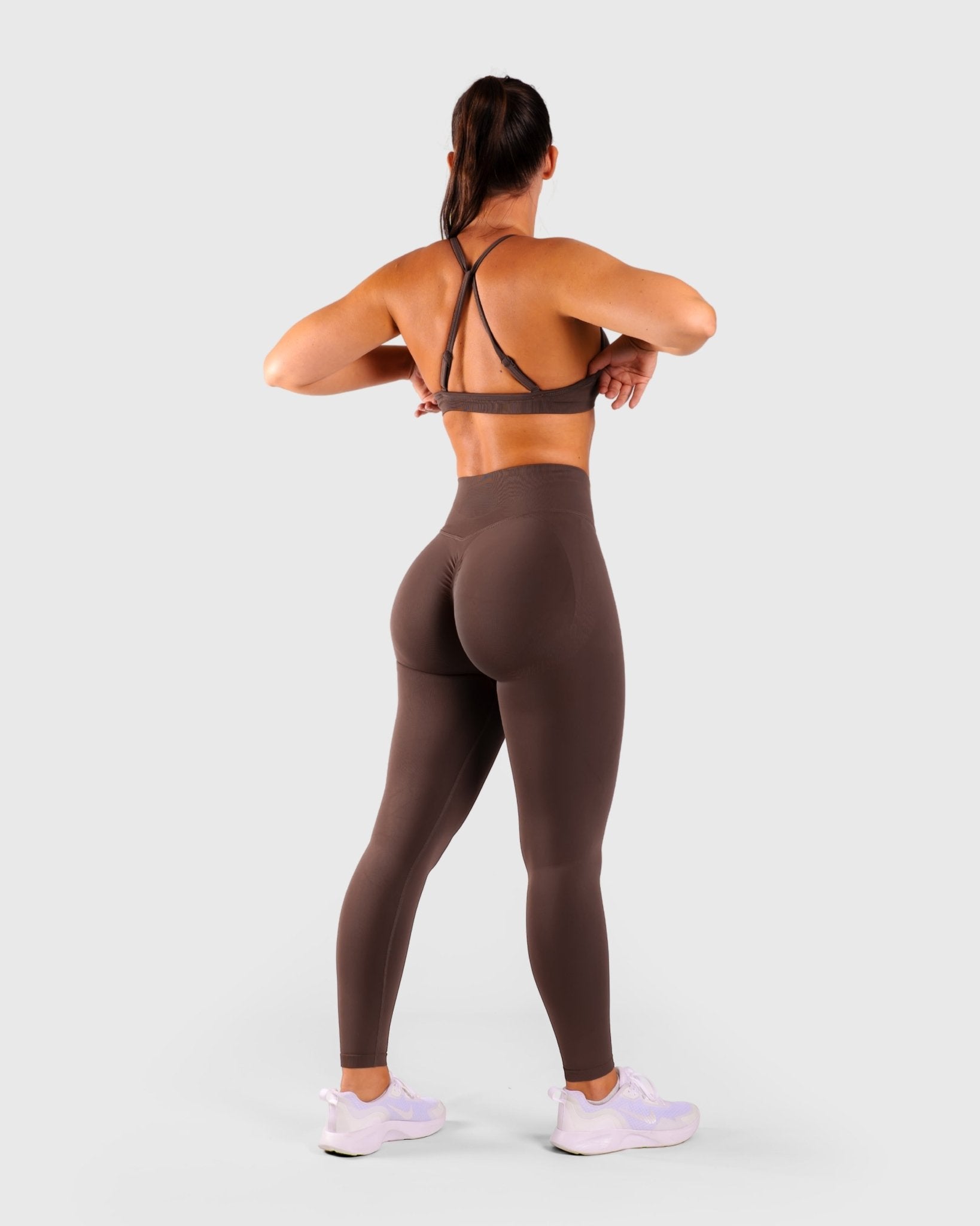 Ash Brown Vivid Tights - Peach Tights - Tights