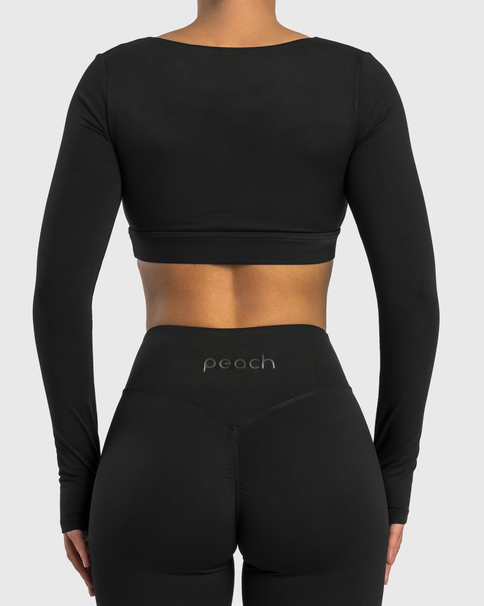 Black Align Long Sleeve - Peach Tights - Long sleeve