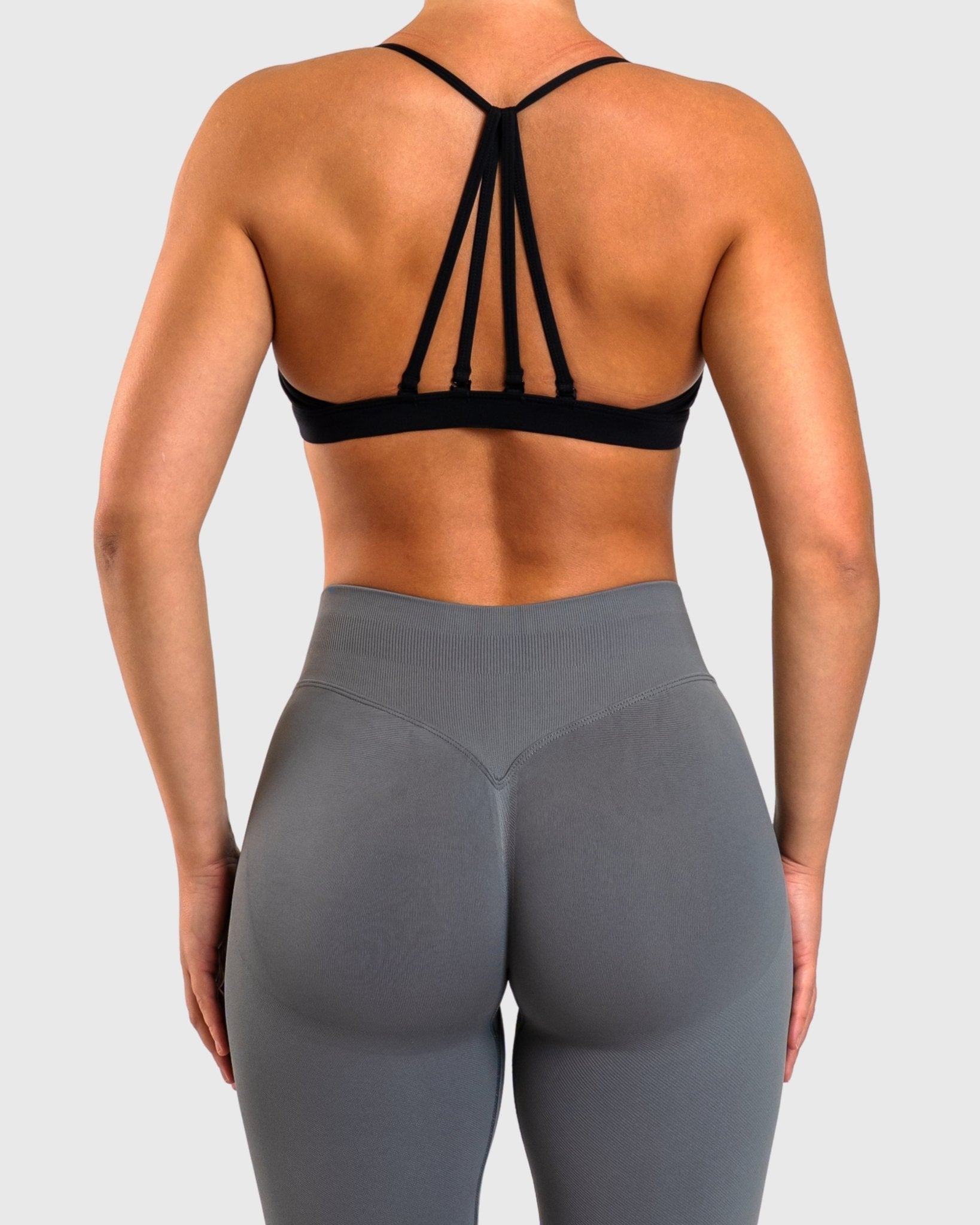 Black Athleisure Sports - bra - Peach Tights - Sports - Bra