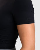 Black Dry - fit Cropped T-Shirt - Peach Tights - T-shirt