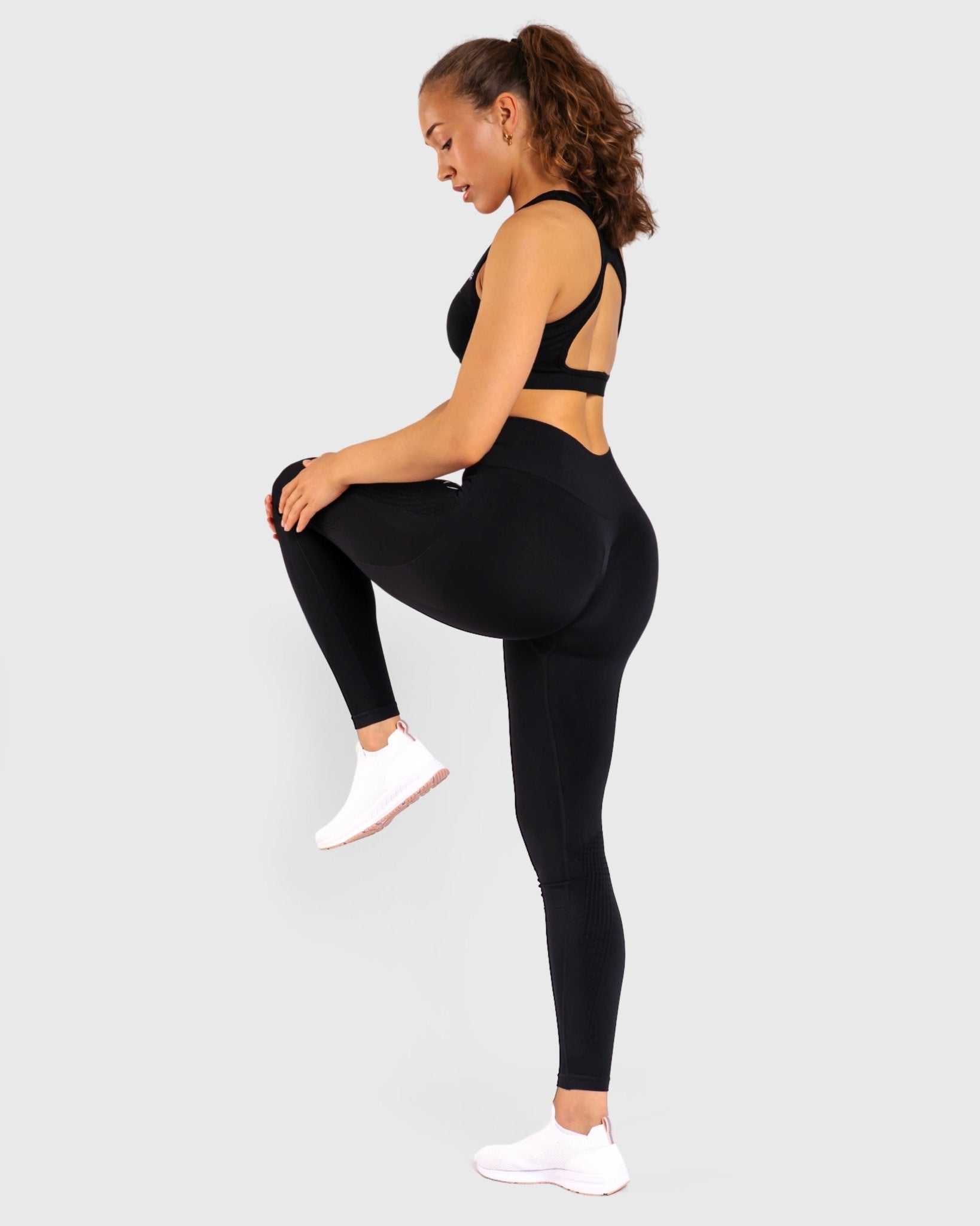 Black Edge Tights - Peach Tights - Tights