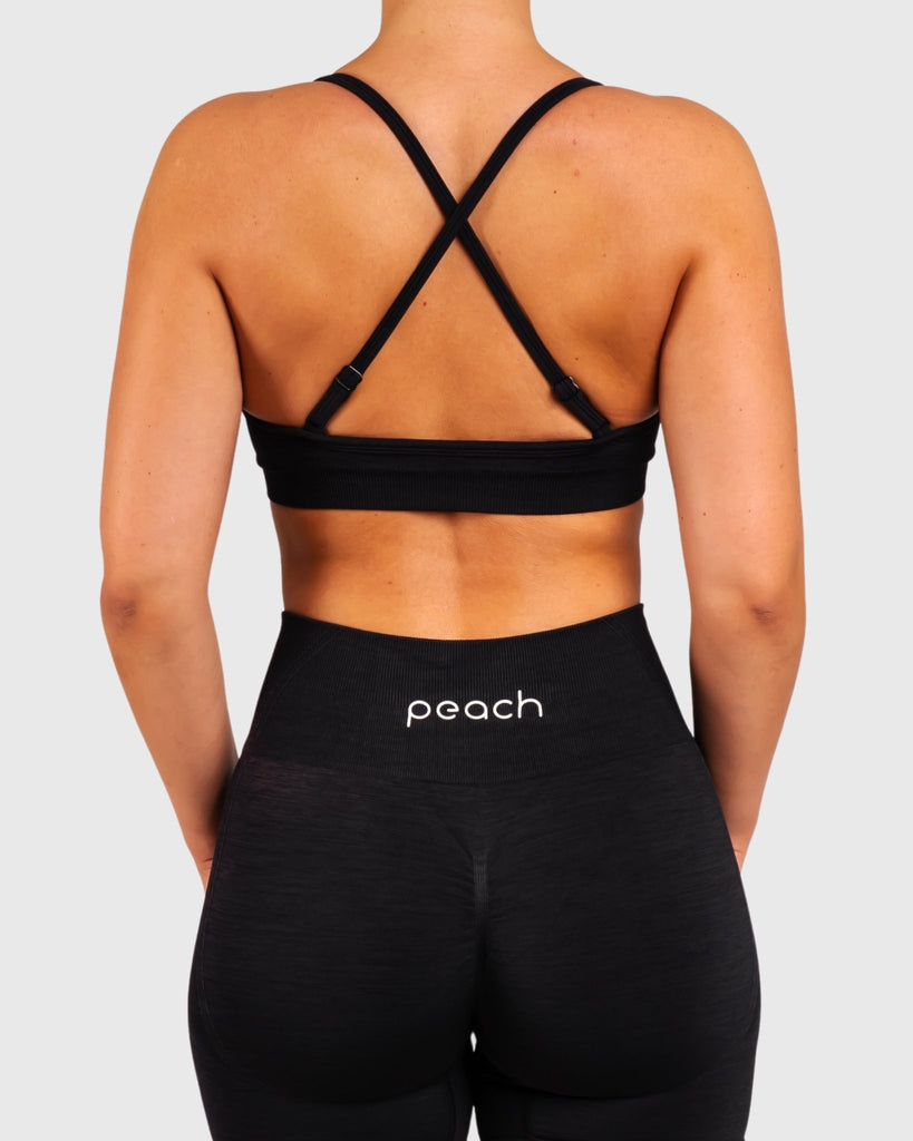 Black Elevate Sports - bra - Peach Tights - Singlet