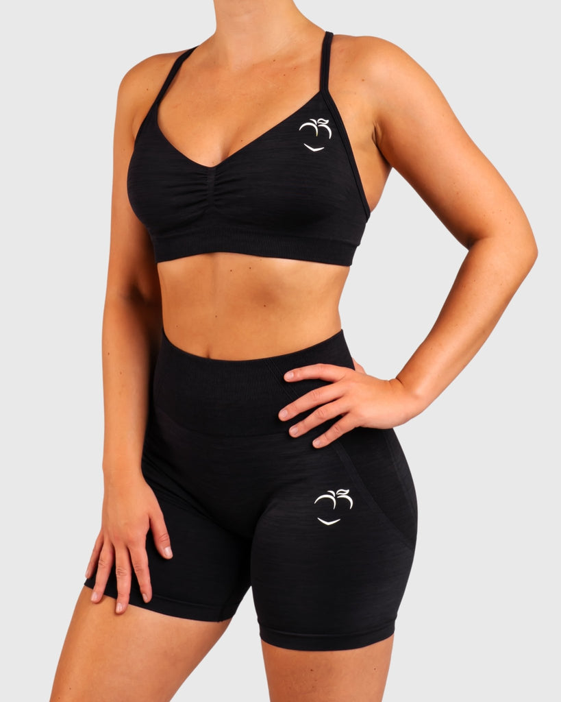 Black Elevate Sports - bra - Peach Tights - Singlet