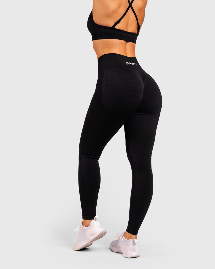 Black Elevate Tights - Peach Tights - Shorts